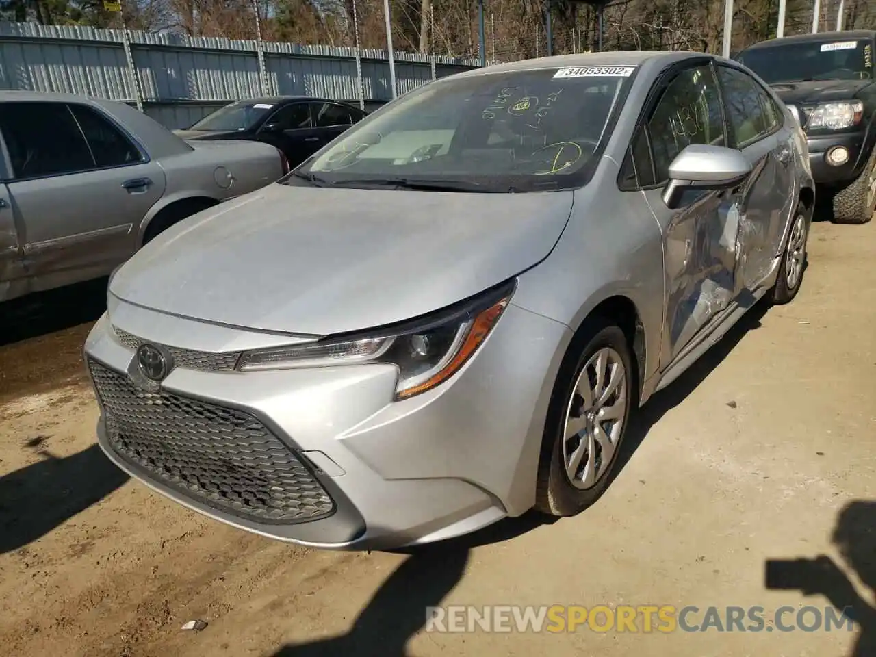 2 Photograph of a damaged car JTDEPRAE1LJ071089 TOYOTA COROLLA 2020