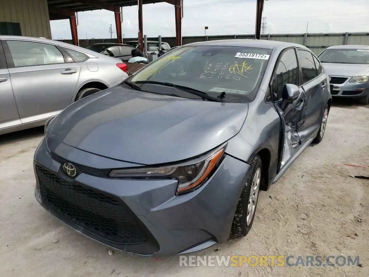 2 Photograph of a damaged car JTDEPRAE1LJ072310 TOYOTA COROLLA 2020