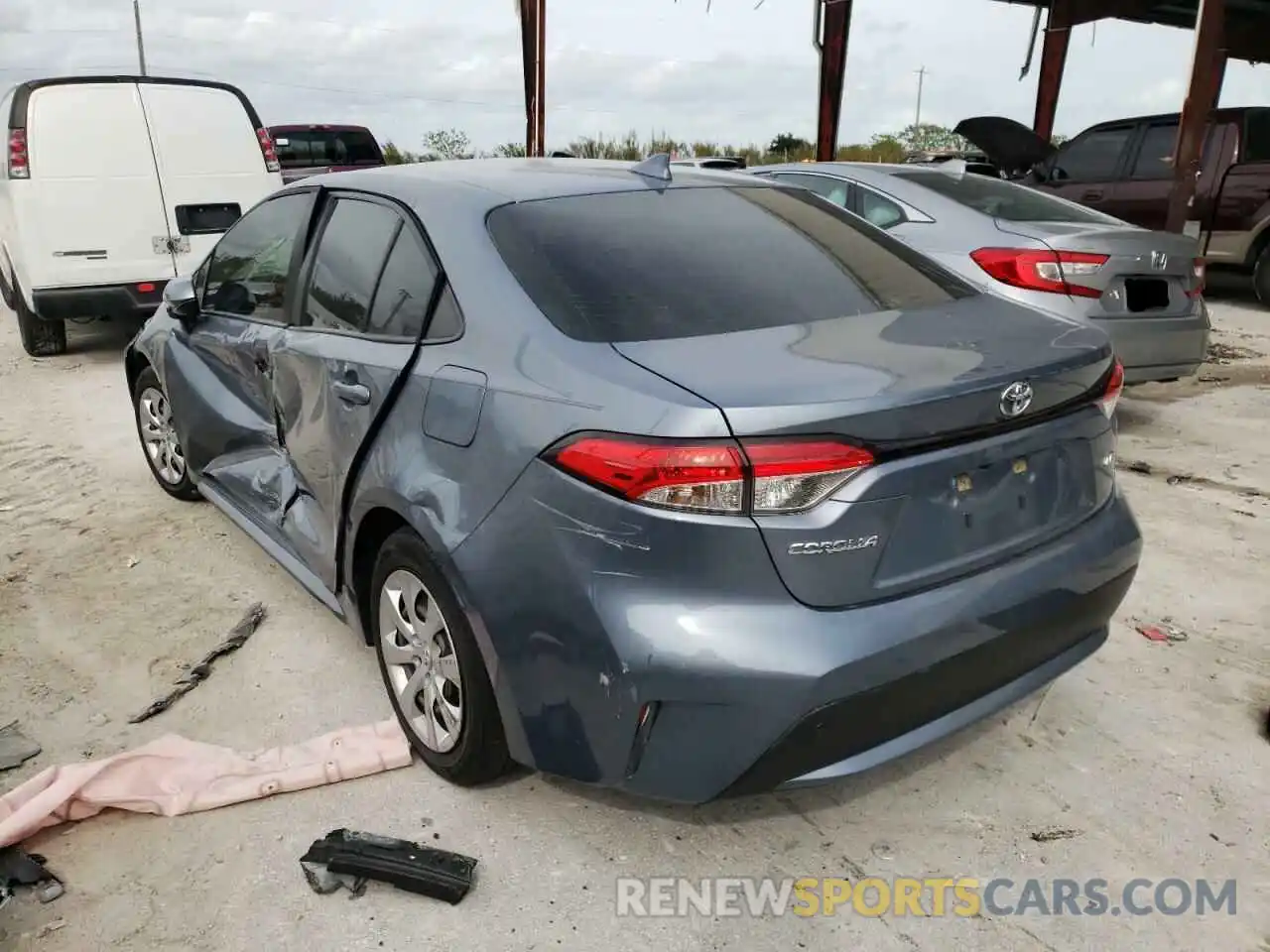 3 Photograph of a damaged car JTDEPRAE1LJ072310 TOYOTA COROLLA 2020