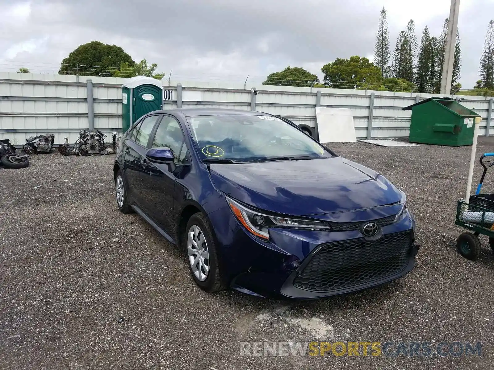 1 Photograph of a damaged car JTDEPRAE1LJ073943 TOYOTA COROLLA 2020