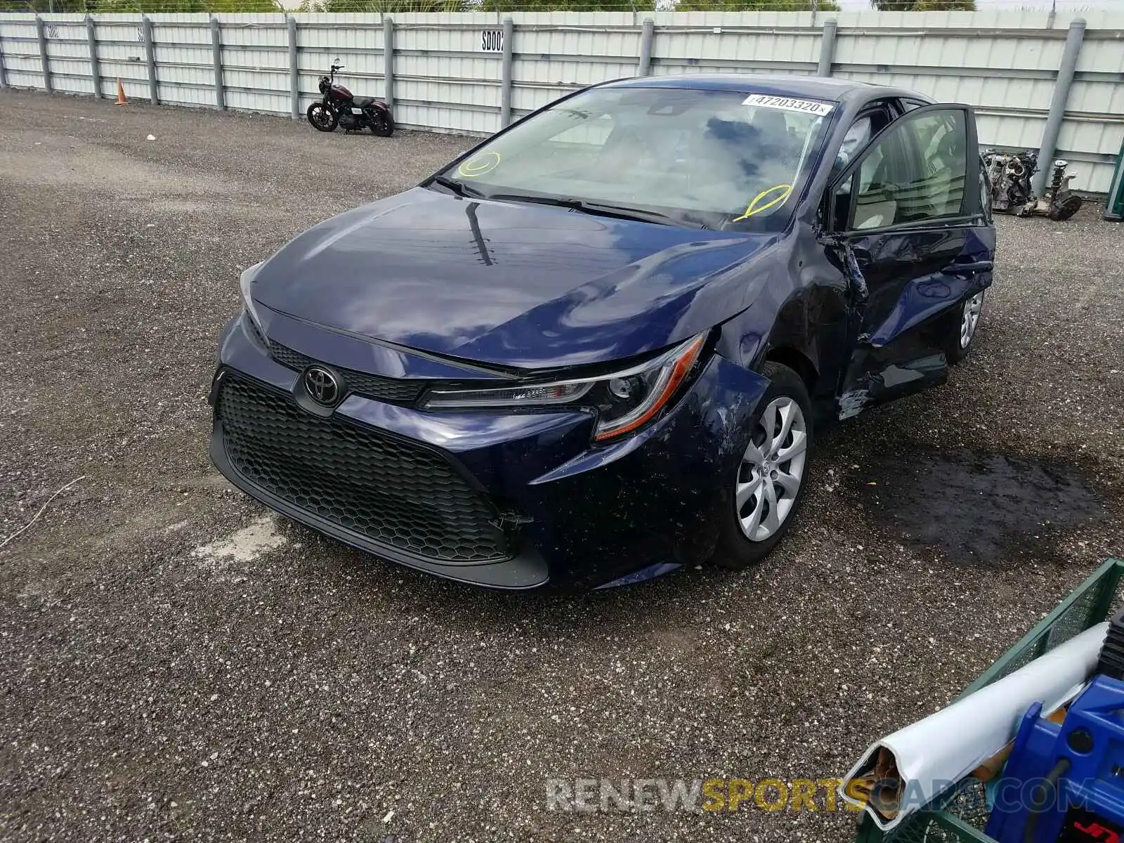 2 Photograph of a damaged car JTDEPRAE1LJ073943 TOYOTA COROLLA 2020