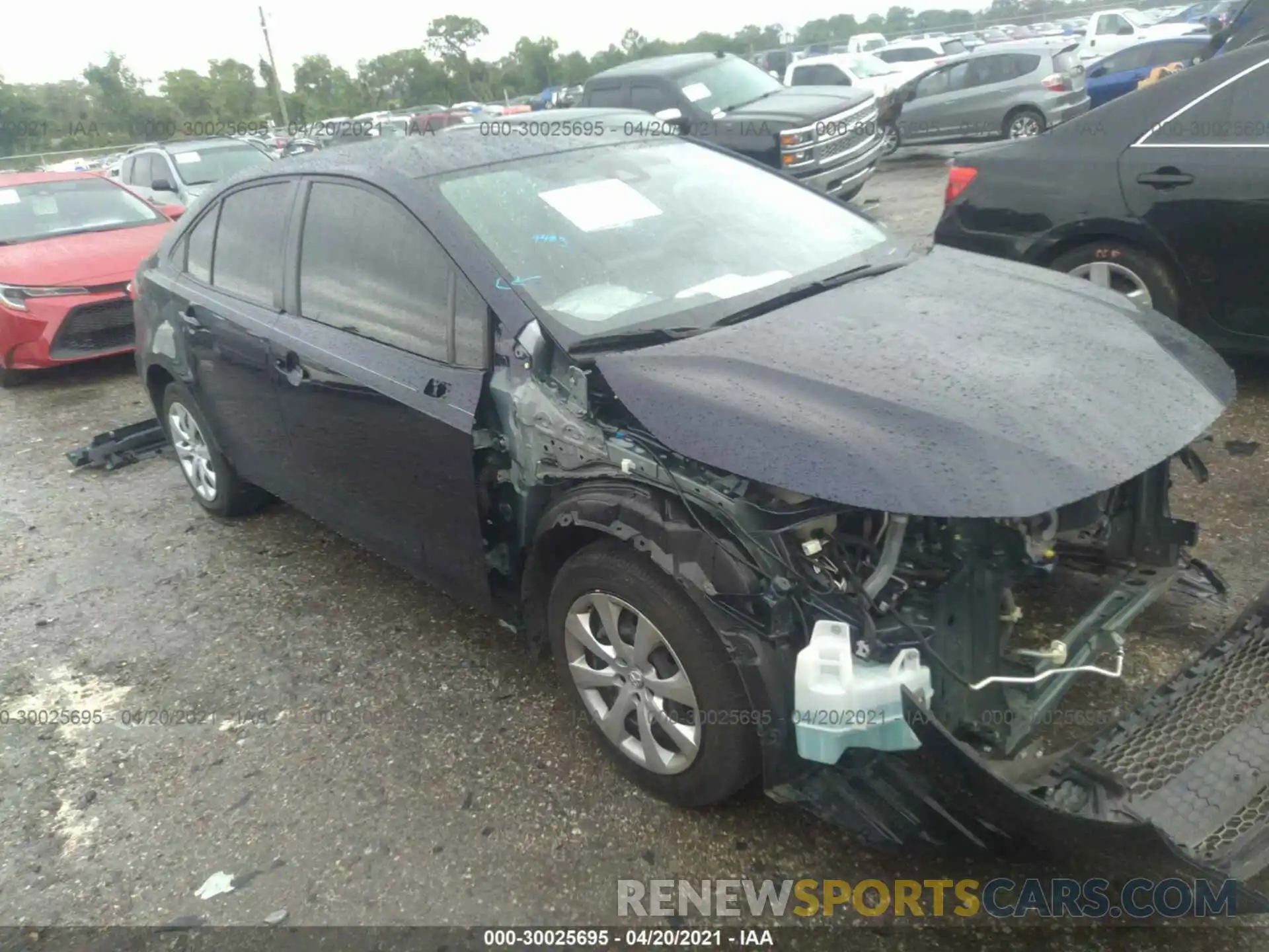 1 Photograph of a damaged car JTDEPRAE1LJ074333 TOYOTA COROLLA 2020