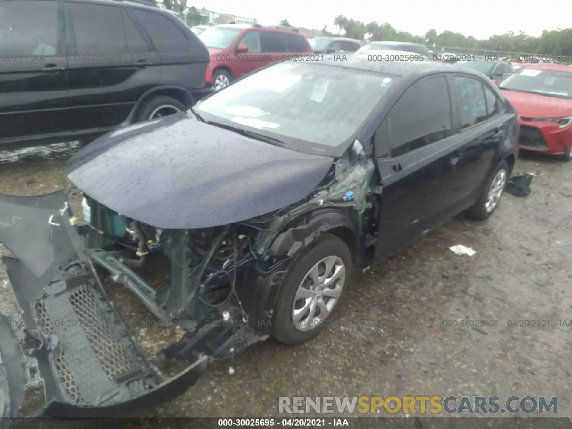 2 Photograph of a damaged car JTDEPRAE1LJ074333 TOYOTA COROLLA 2020