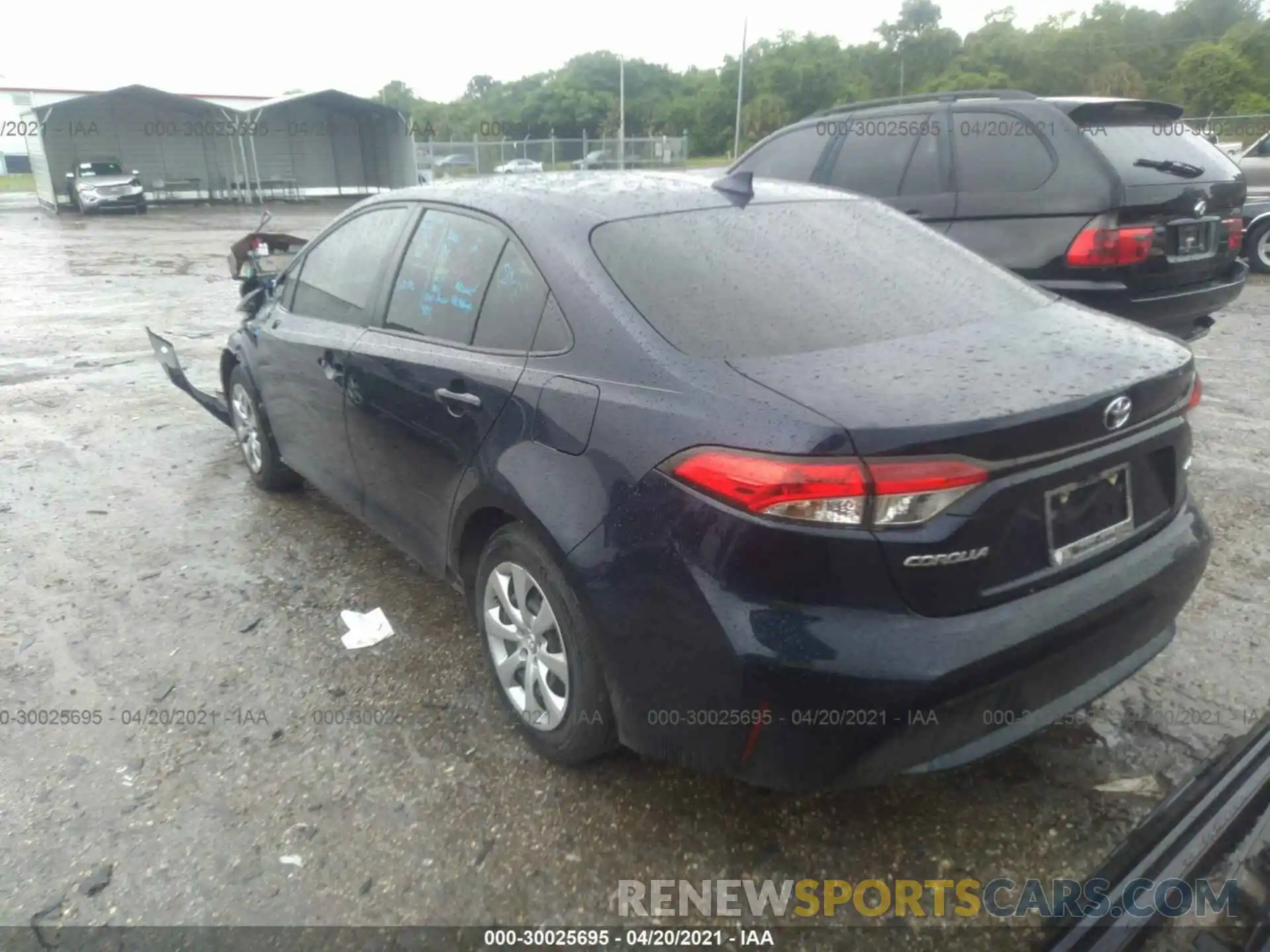 3 Photograph of a damaged car JTDEPRAE1LJ074333 TOYOTA COROLLA 2020