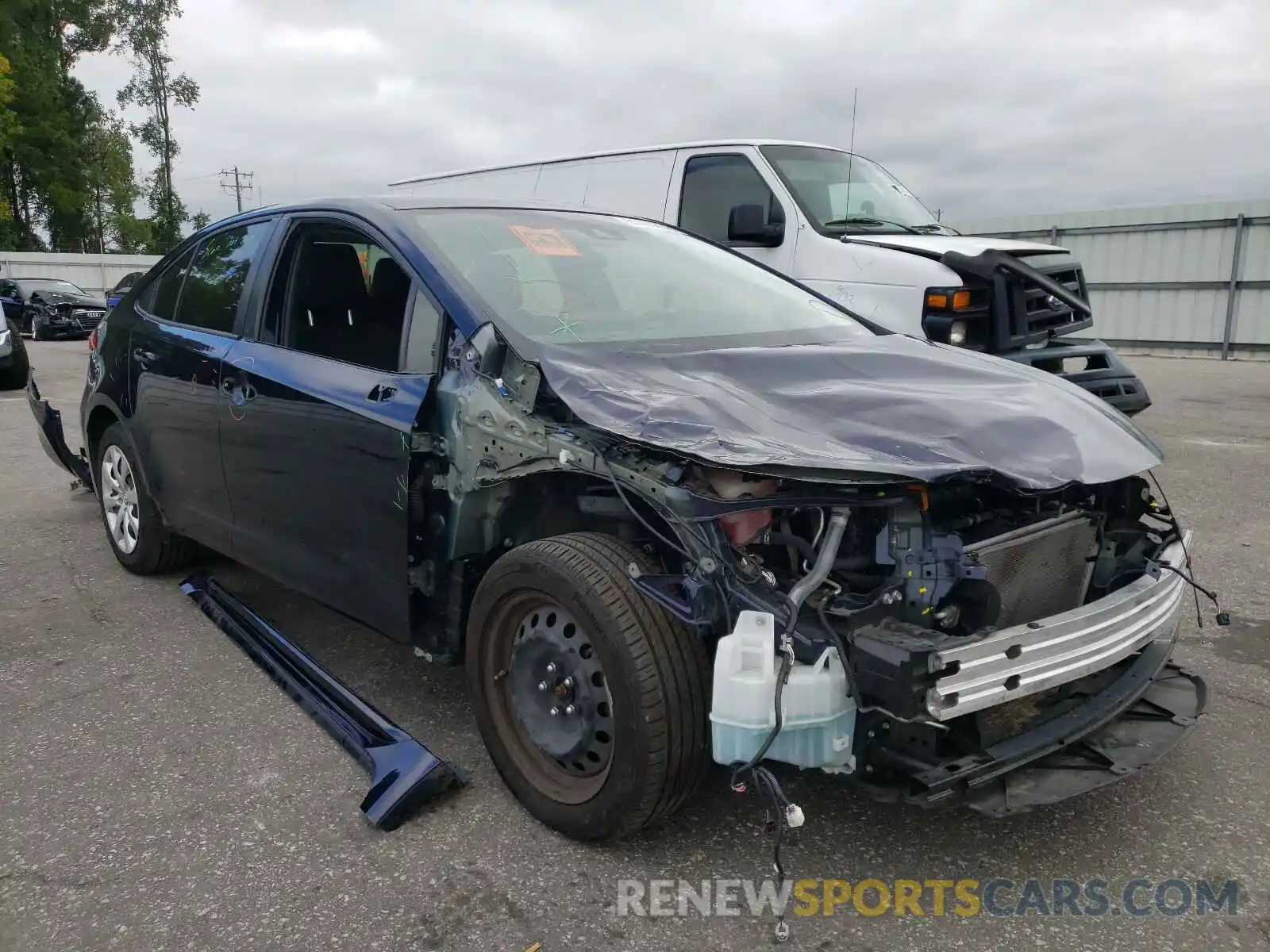 1 Photograph of a damaged car JTDEPRAE1LJ074848 TOYOTA COROLLA 2020