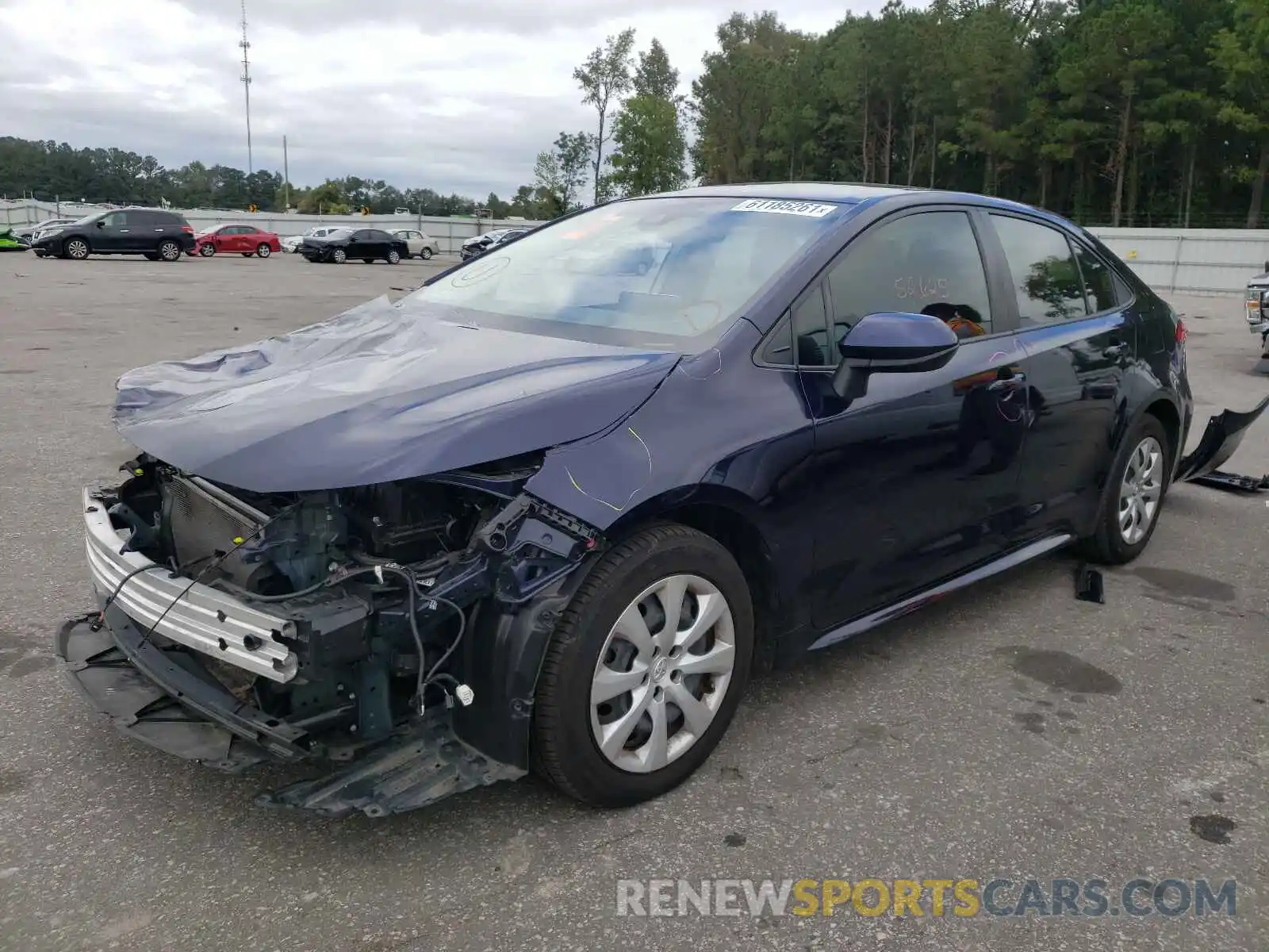 2 Photograph of a damaged car JTDEPRAE1LJ074848 TOYOTA COROLLA 2020