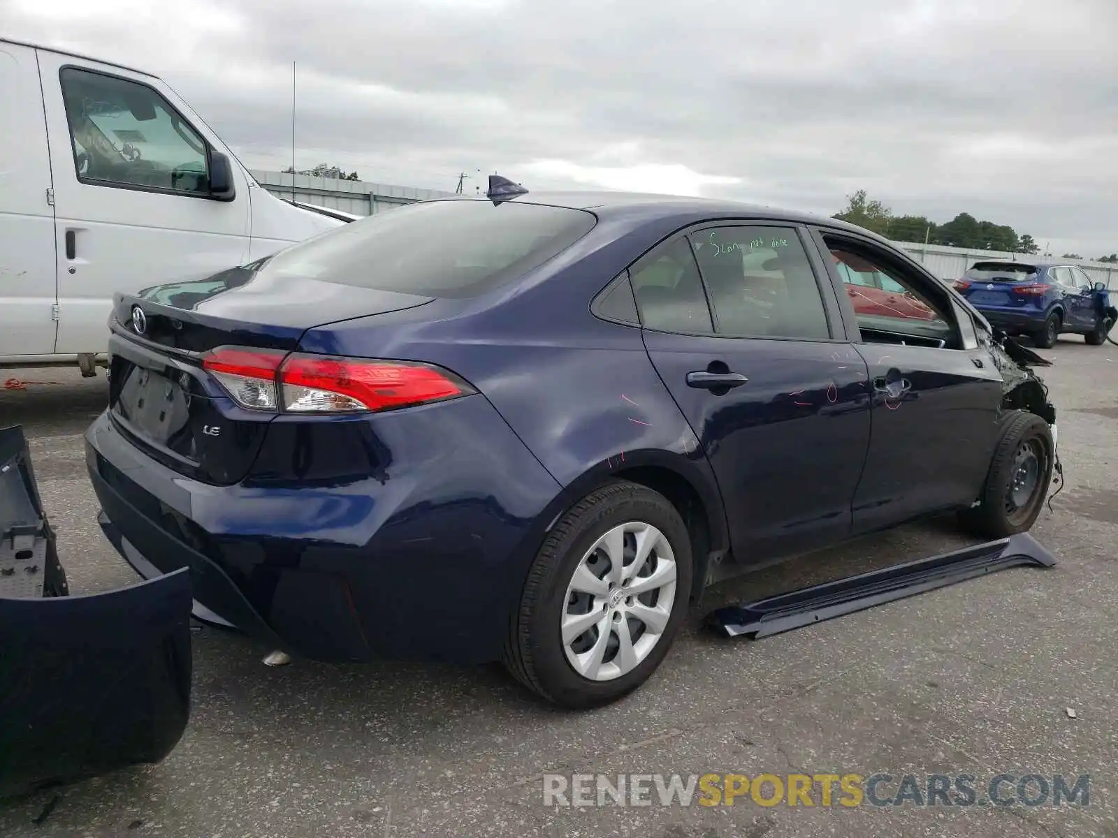 4 Photograph of a damaged car JTDEPRAE1LJ074848 TOYOTA COROLLA 2020