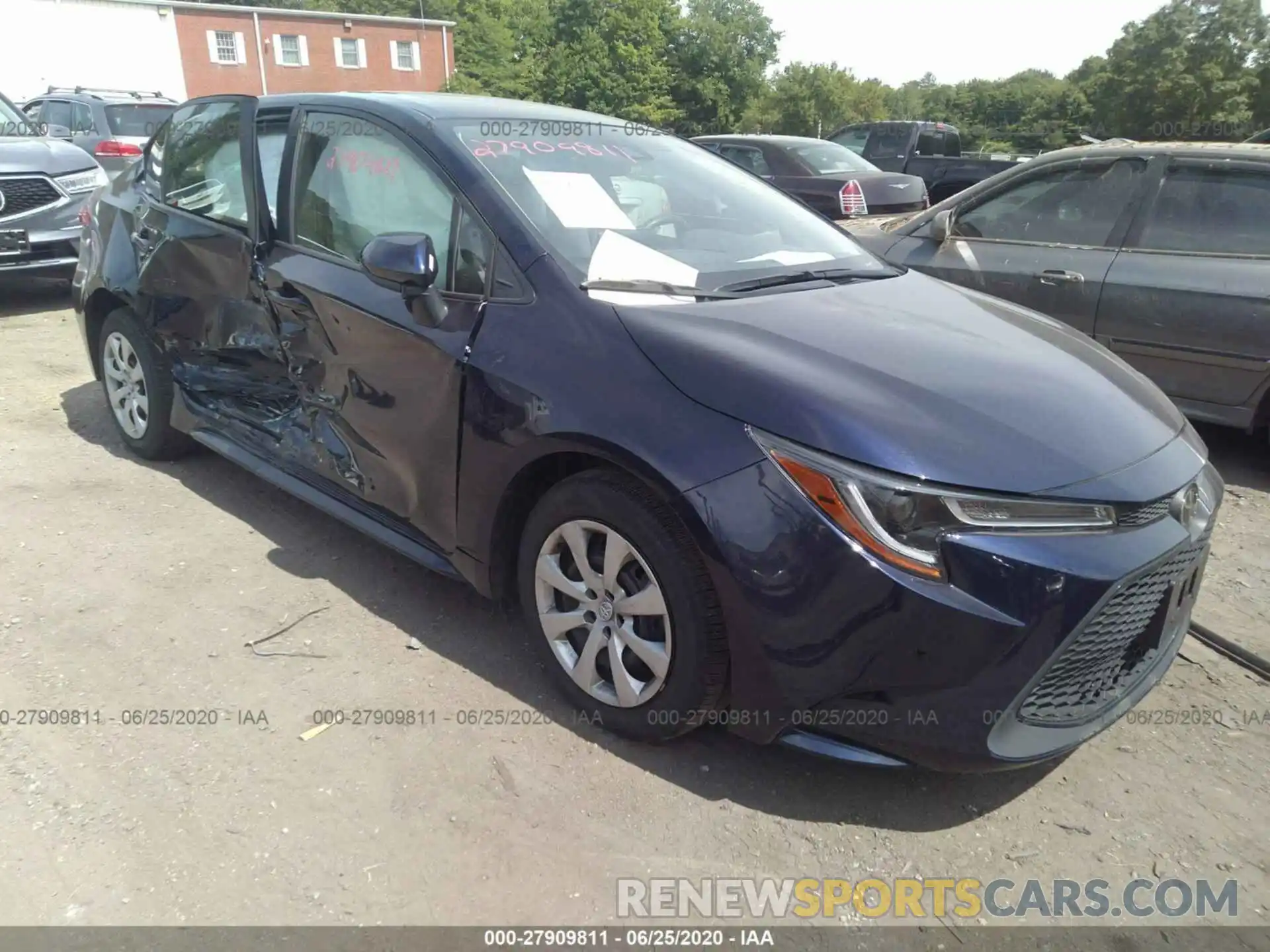 1 Photograph of a damaged car JTDEPRAE1LJ075188 TOYOTA COROLLA 2020