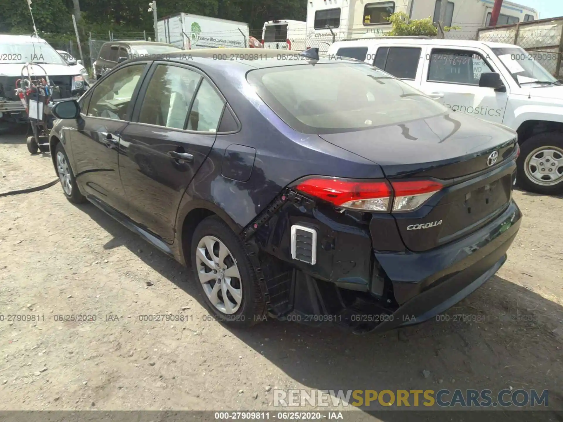 3 Photograph of a damaged car JTDEPRAE1LJ075188 TOYOTA COROLLA 2020