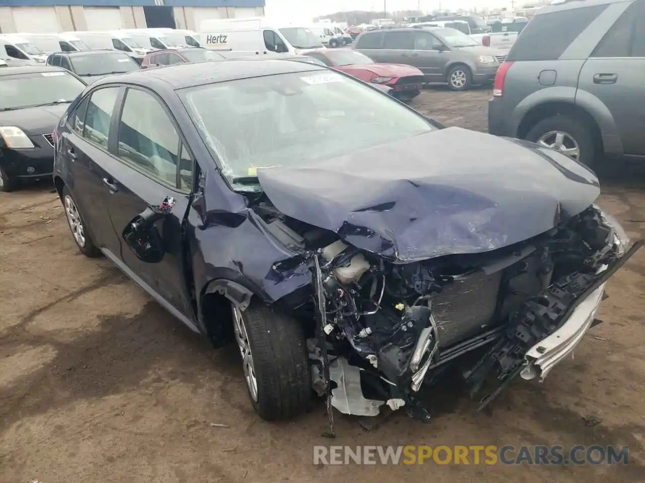 1 Photograph of a damaged car JTDEPRAE1LJ075529 TOYOTA COROLLA 2020