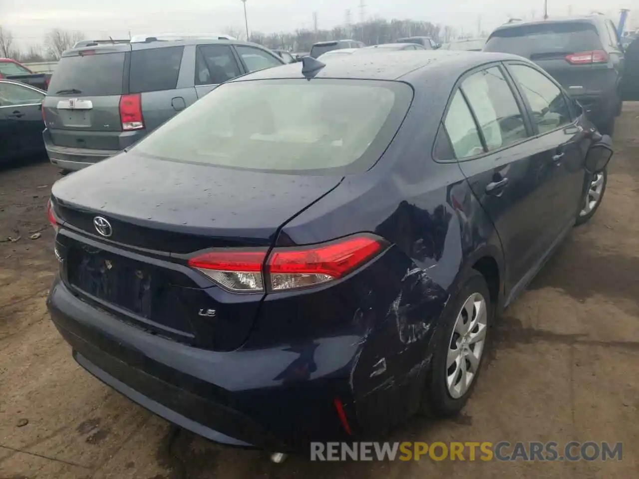 4 Photograph of a damaged car JTDEPRAE1LJ075529 TOYOTA COROLLA 2020