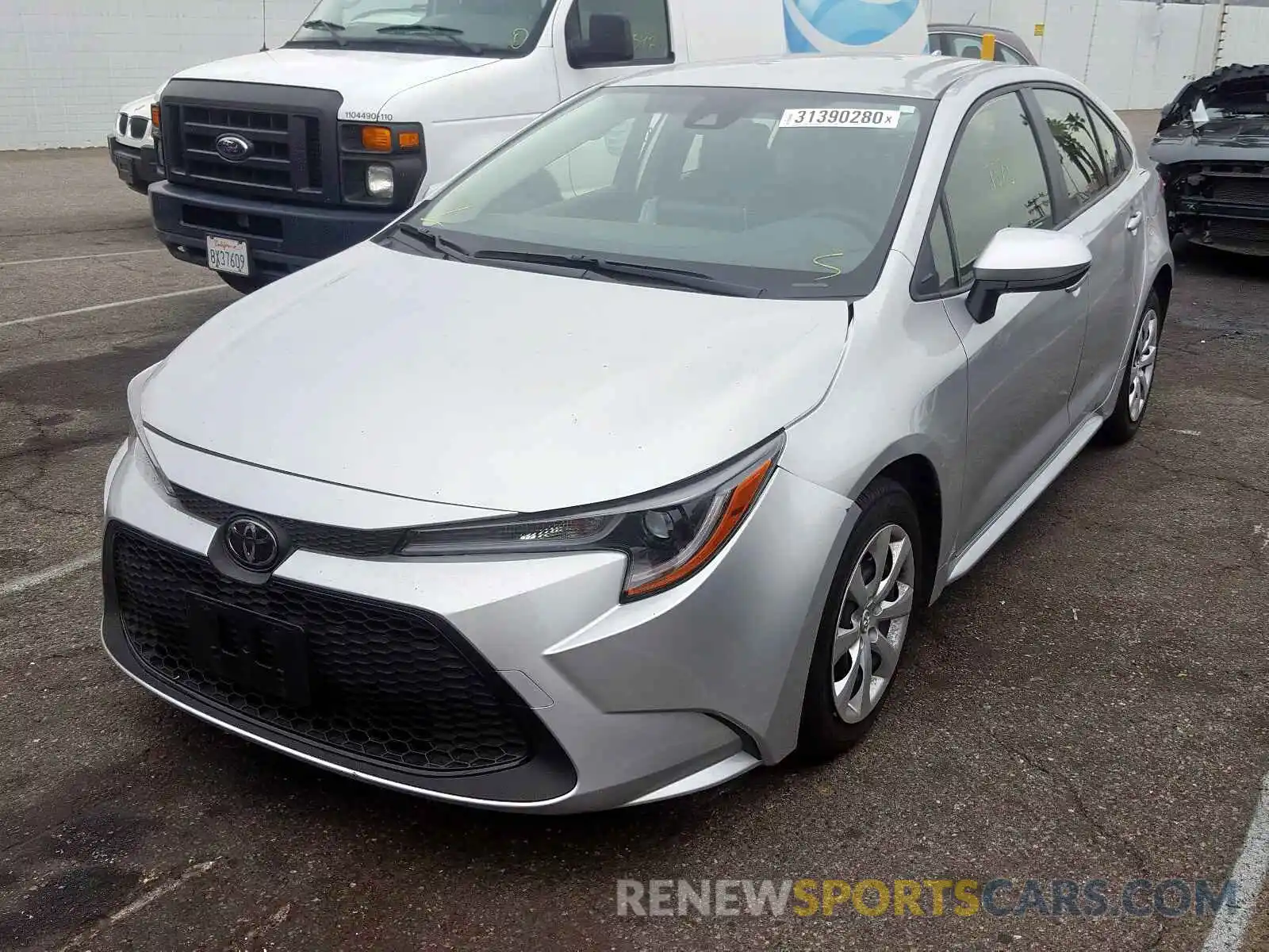 2 Photograph of a damaged car JTDEPRAE1LJ076664 TOYOTA COROLLA 2020