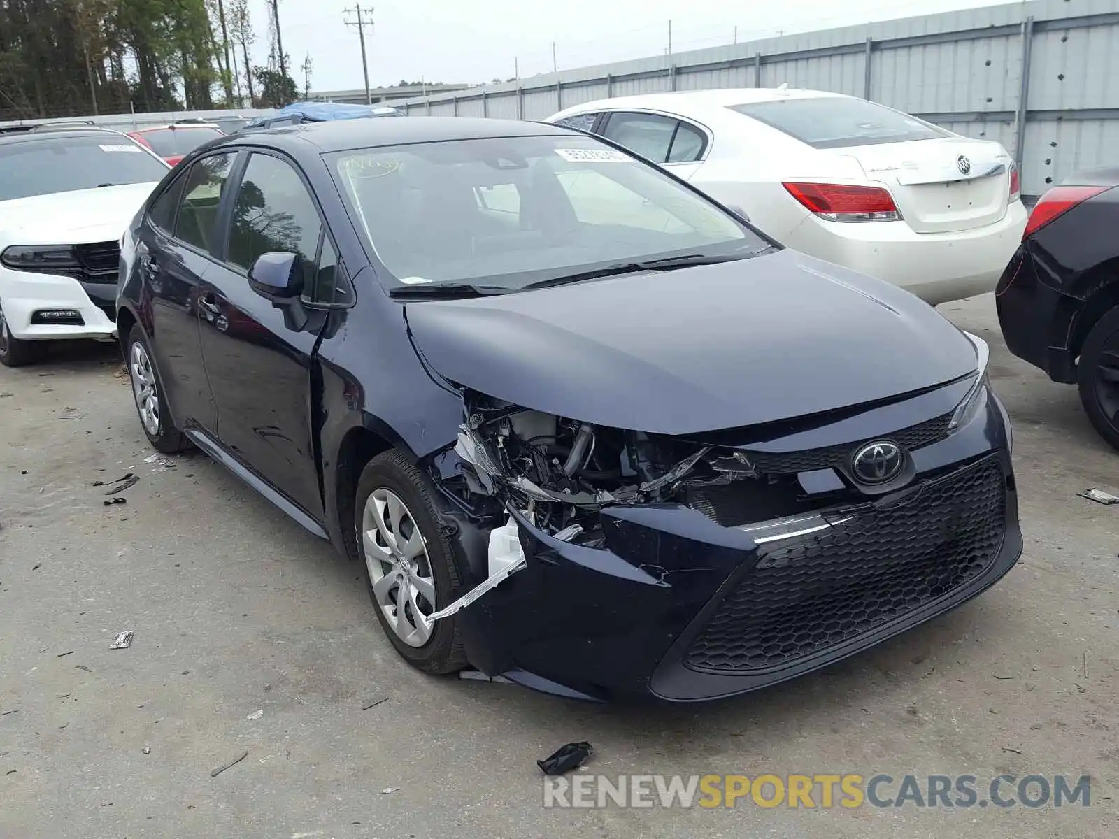 1 Photograph of a damaged car JTDEPRAE1LJ077703 TOYOTA COROLLA 2020