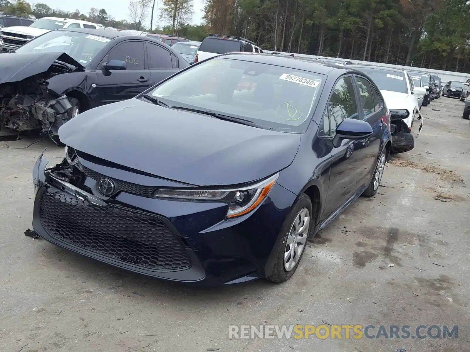 2 Photograph of a damaged car JTDEPRAE1LJ077703 TOYOTA COROLLA 2020