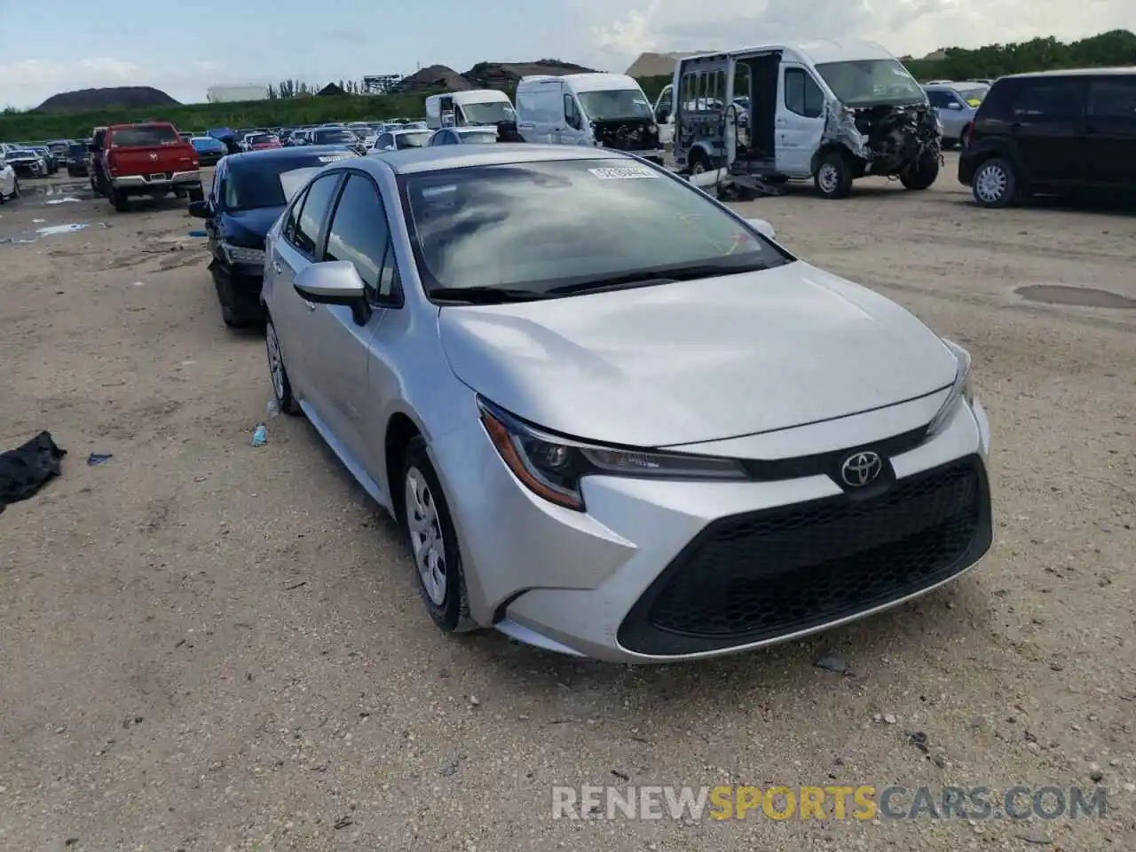 1 Photograph of a damaged car JTDEPRAE1LJ077748 TOYOTA COROLLA 2020