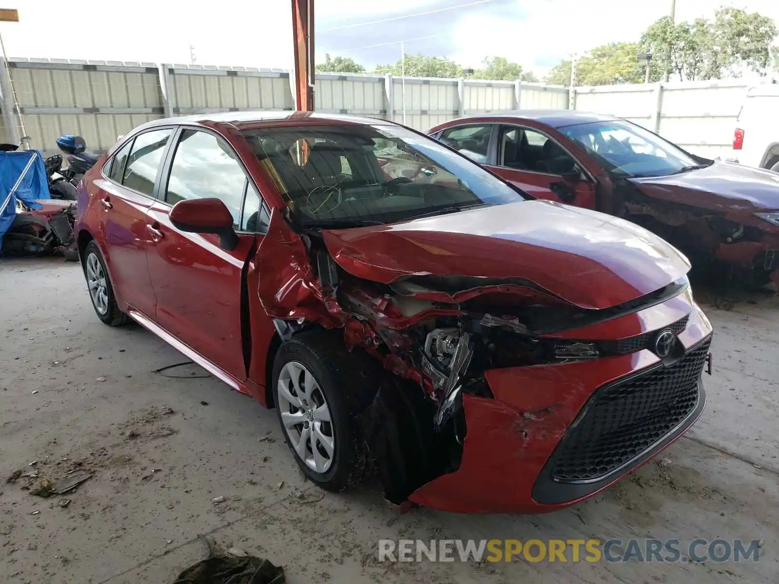 1 Photograph of a damaged car JTDEPRAE1LJ079337 TOYOTA COROLLA 2020