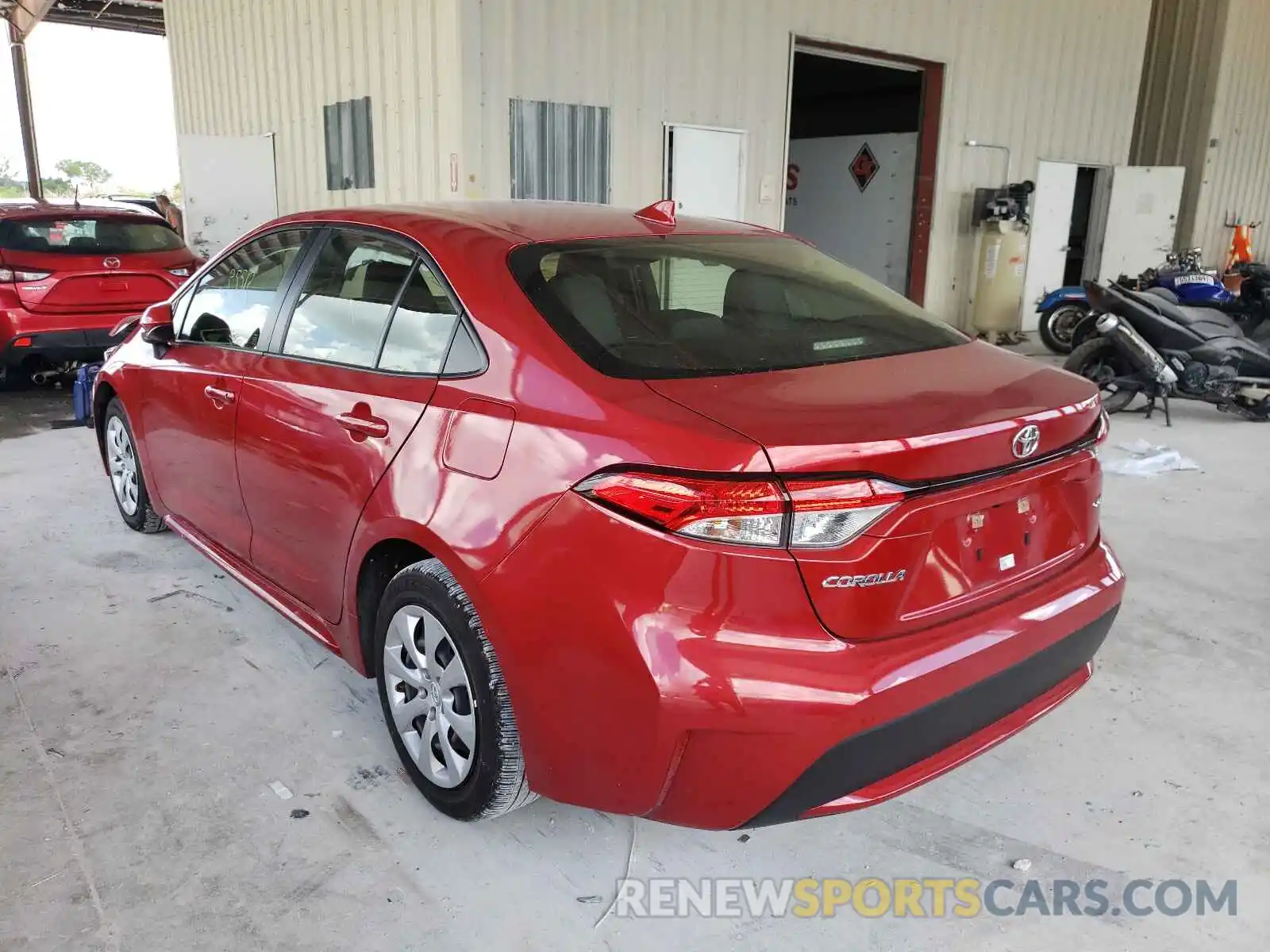 3 Photograph of a damaged car JTDEPRAE1LJ079337 TOYOTA COROLLA 2020