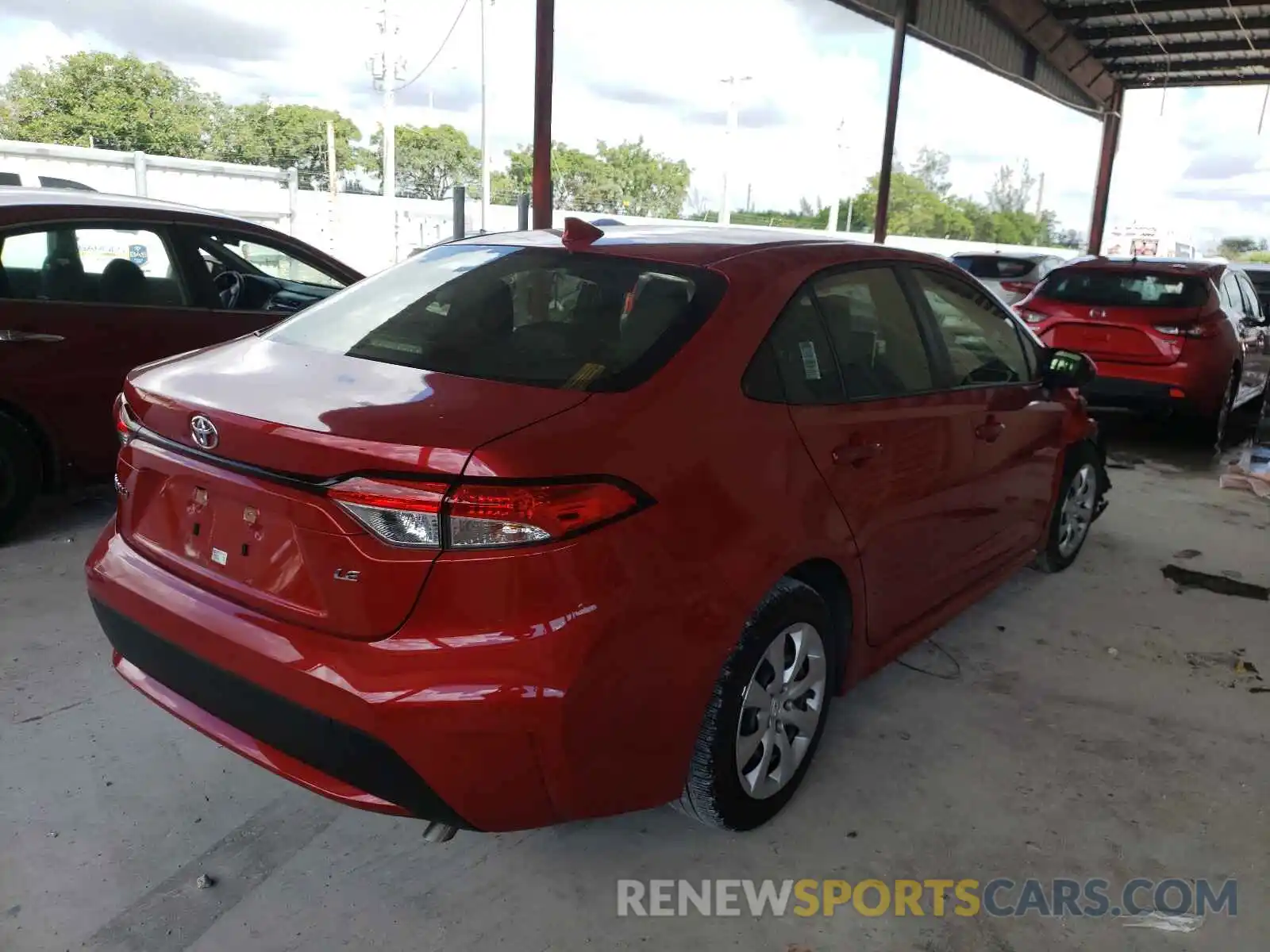 4 Photograph of a damaged car JTDEPRAE1LJ079337 TOYOTA COROLLA 2020