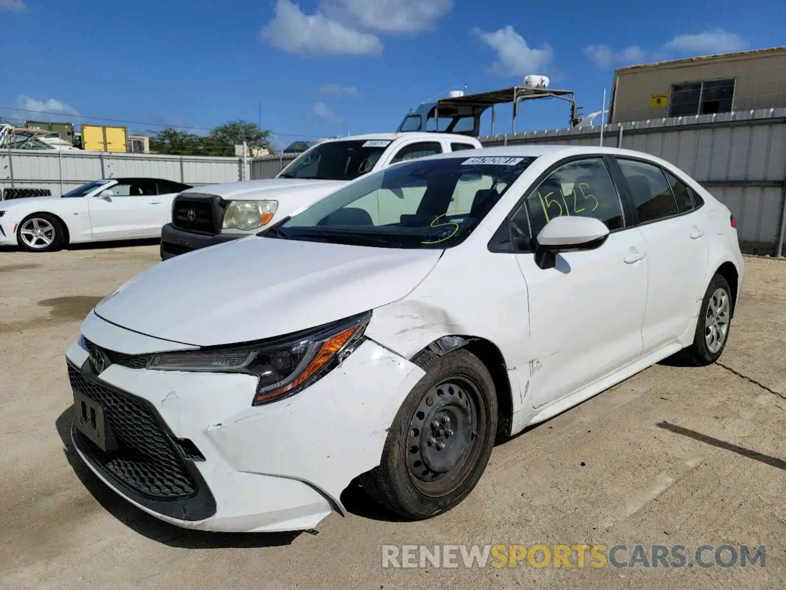 2 Photograph of a damaged car JTDEPRAE1LJ079726 TOYOTA COROLLA 2020