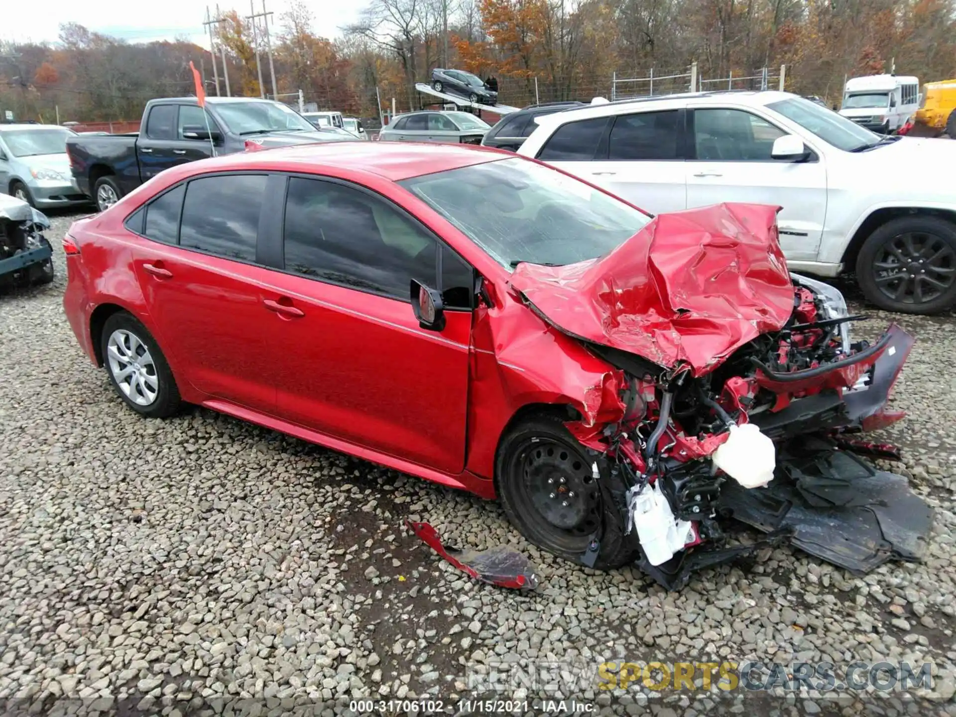 1 Photograph of a damaged car JTDEPRAE1LJ081301 TOYOTA COROLLA 2020