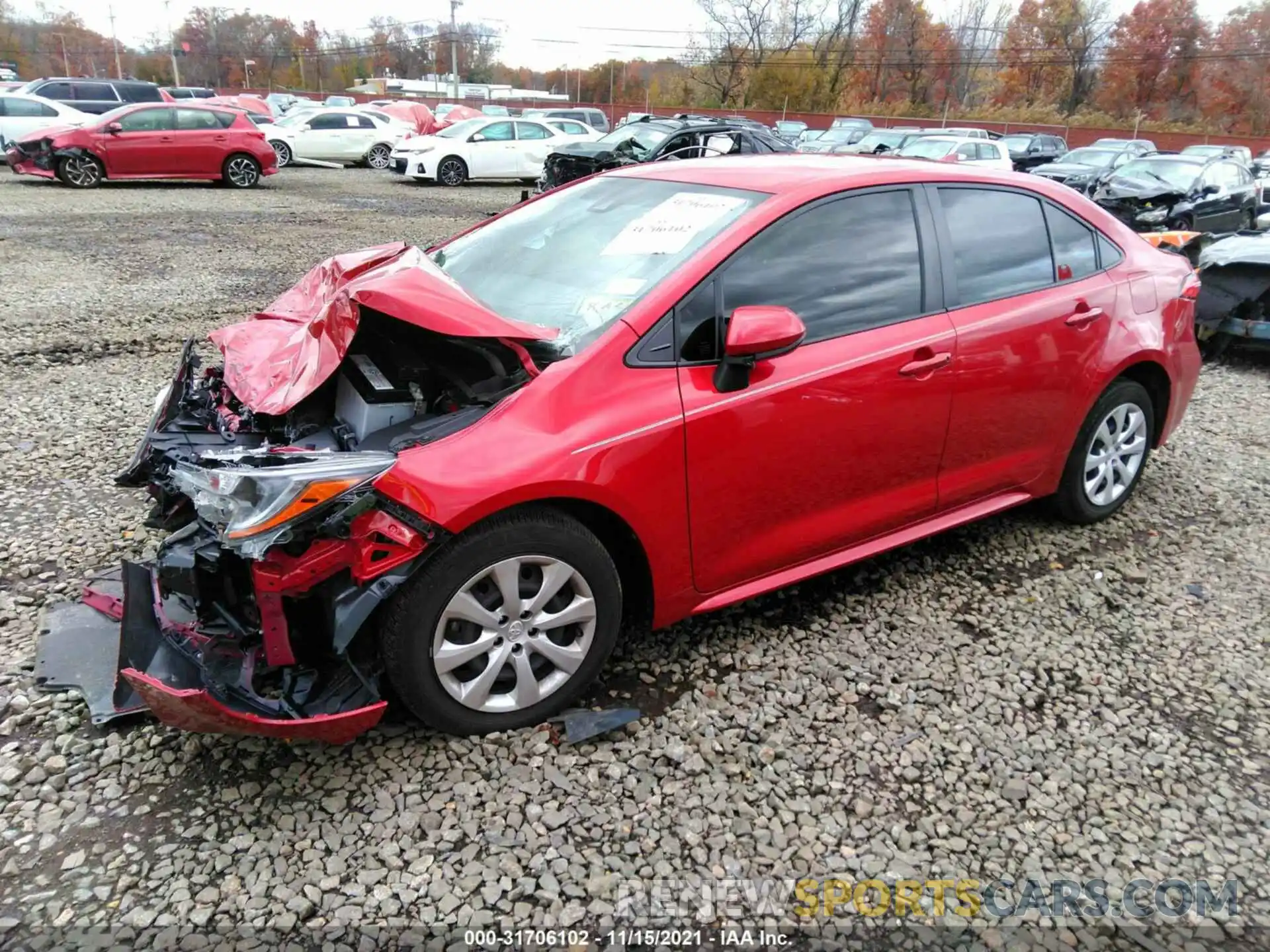 2 Photograph of a damaged car JTDEPRAE1LJ081301 TOYOTA COROLLA 2020