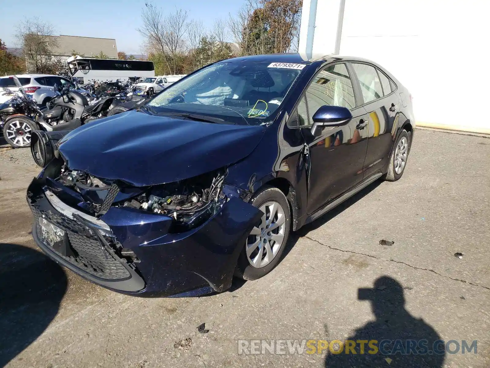 2 Photograph of a damaged car JTDEPRAE1LJ081508 TOYOTA COROLLA 2020