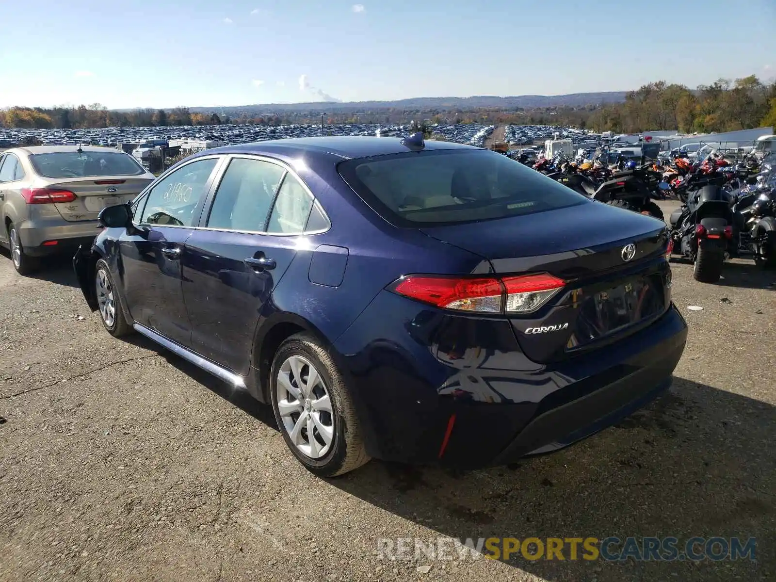 3 Photograph of a damaged car JTDEPRAE1LJ081508 TOYOTA COROLLA 2020