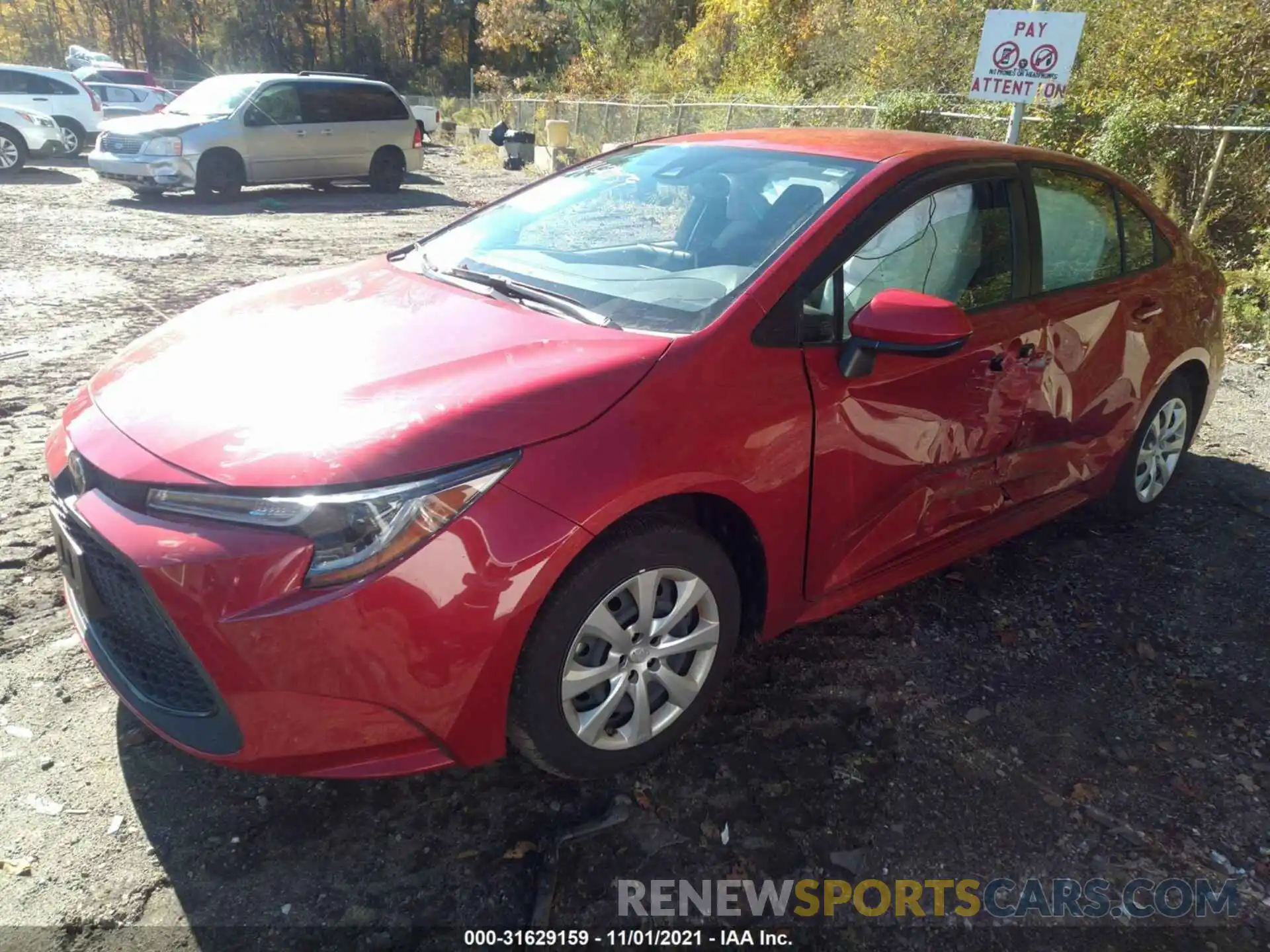 2 Photograph of a damaged car JTDEPRAE1LJ081900 TOYOTA COROLLA 2020