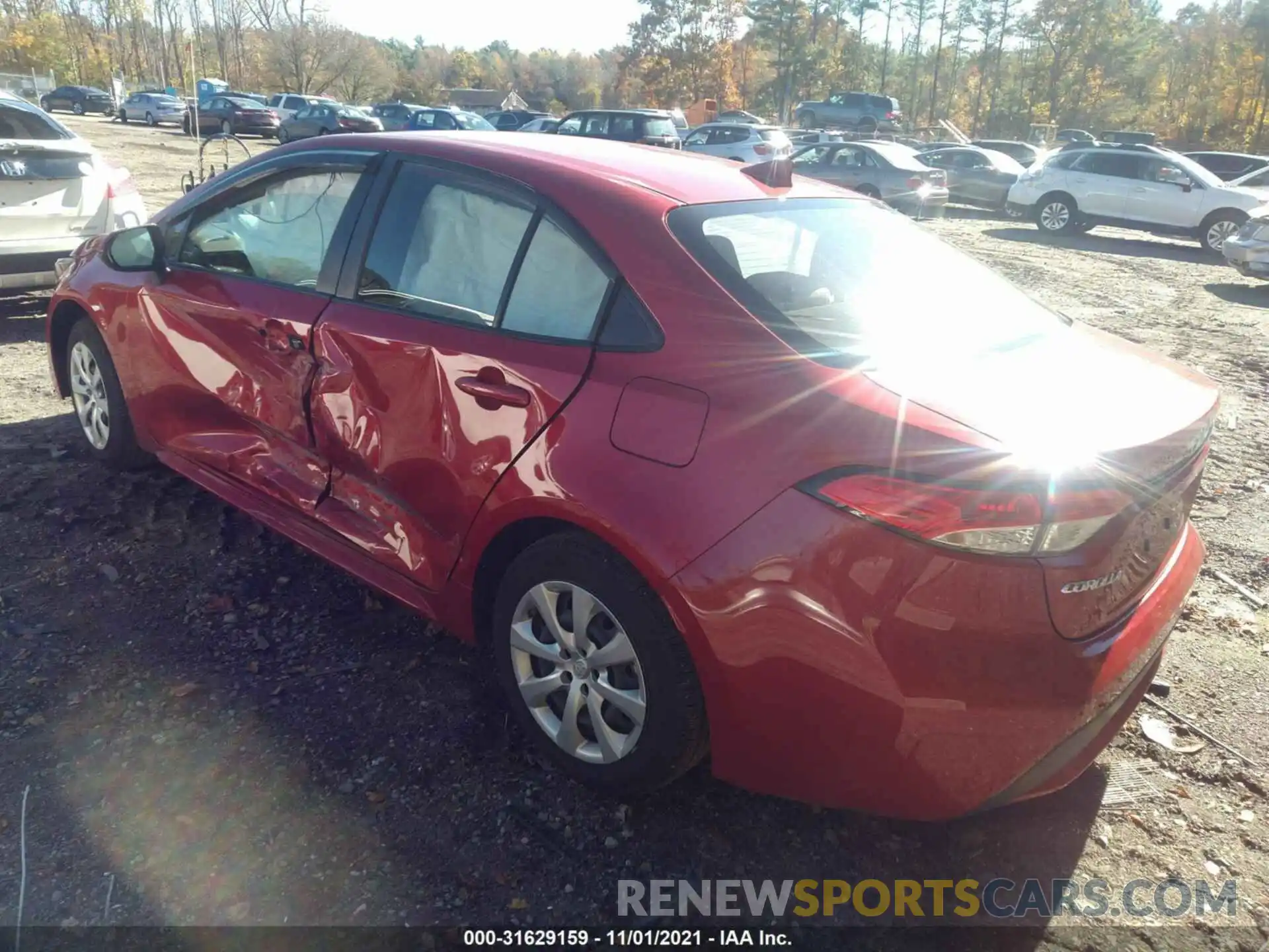 3 Photograph of a damaged car JTDEPRAE1LJ081900 TOYOTA COROLLA 2020