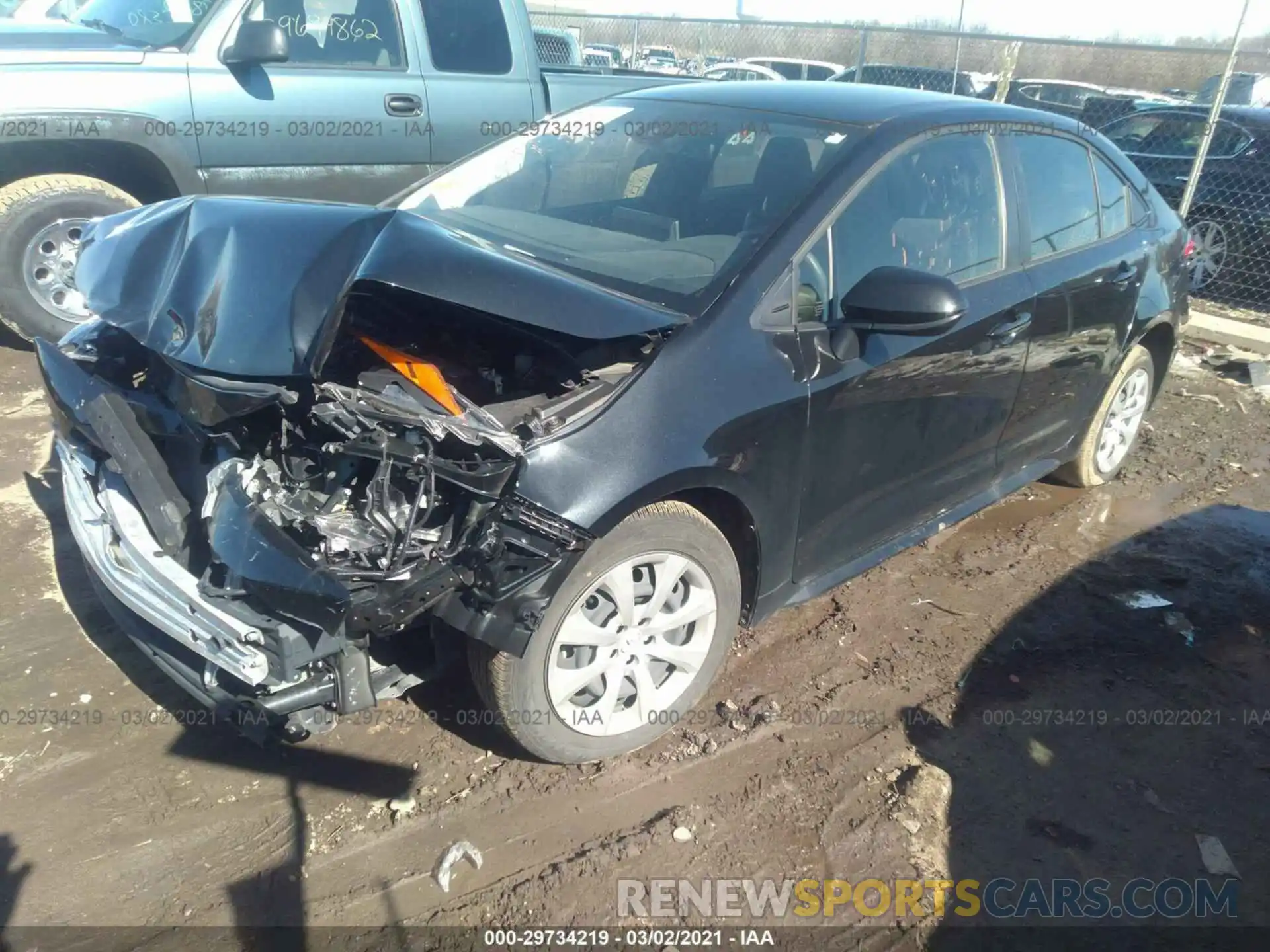 2 Фотография поврежденного автомобиля JTDEPRAE1LJ083016 TOYOTA COROLLA 2020