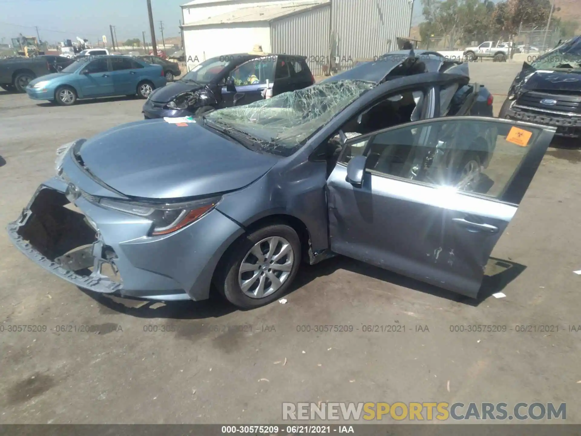 2 Photograph of a damaged car JTDEPRAE1LJ083310 TOYOTA COROLLA 2020