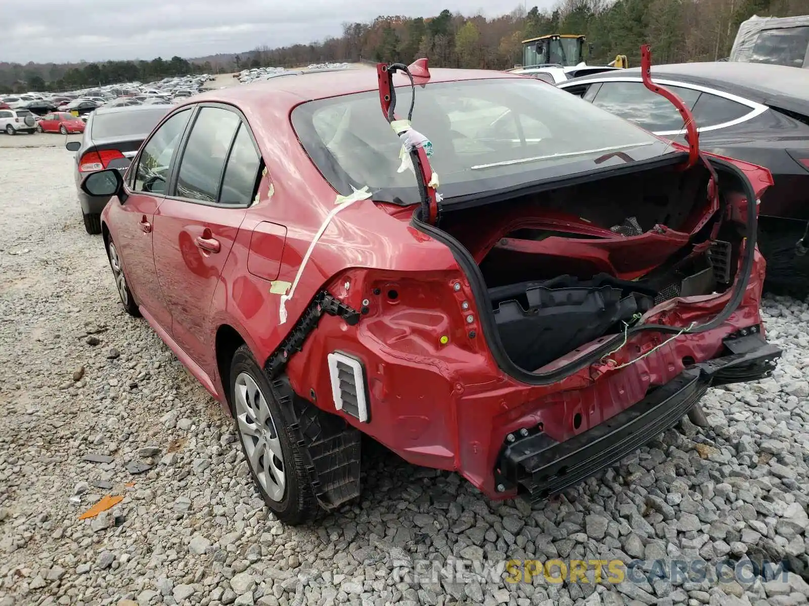 3 Photograph of a damaged car JTDEPRAE1LJ084392 TOYOTA COROLLA 2020
