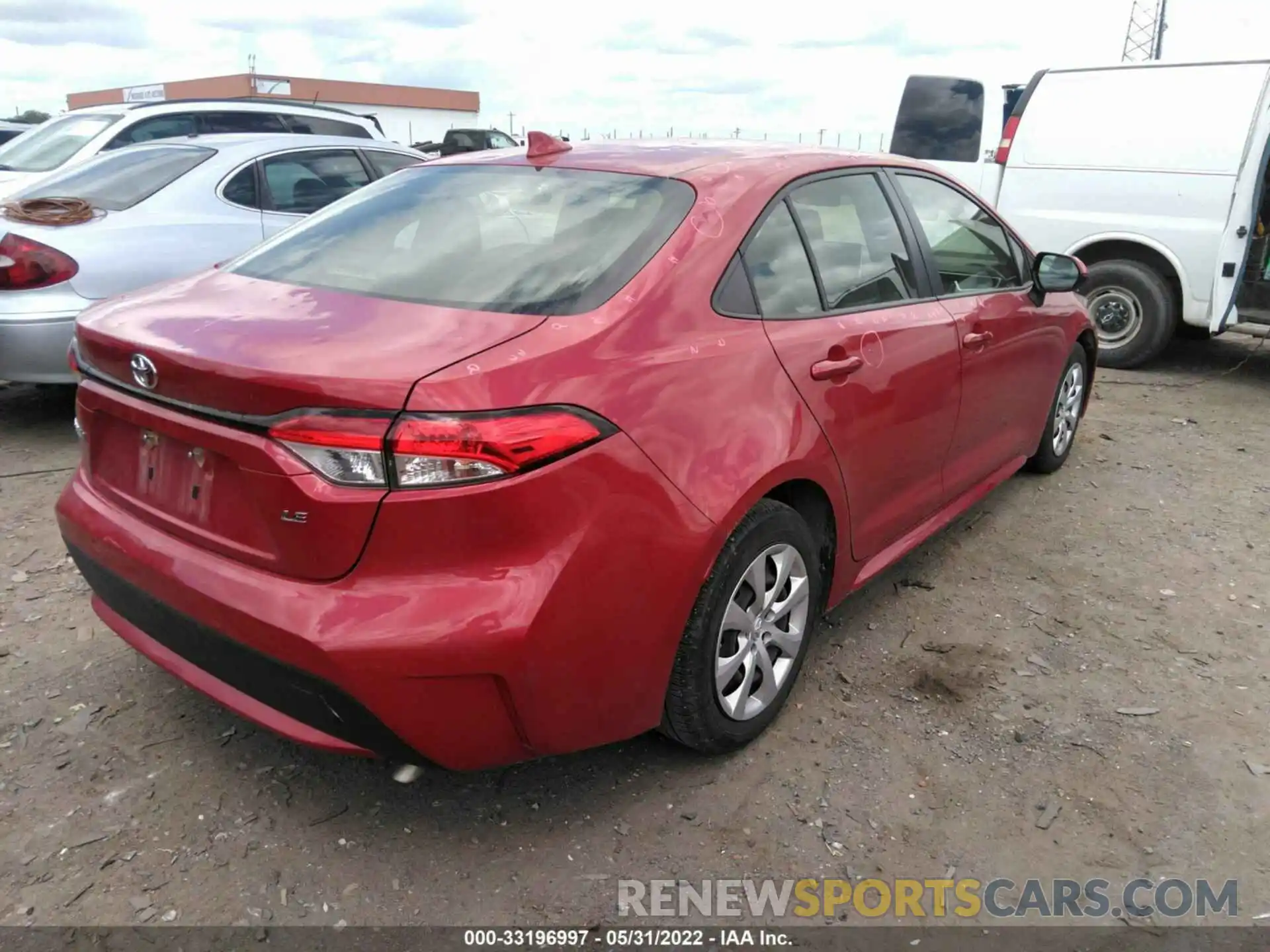 4 Photograph of a damaged car JTDEPRAE1LJ084599 TOYOTA COROLLA 2020