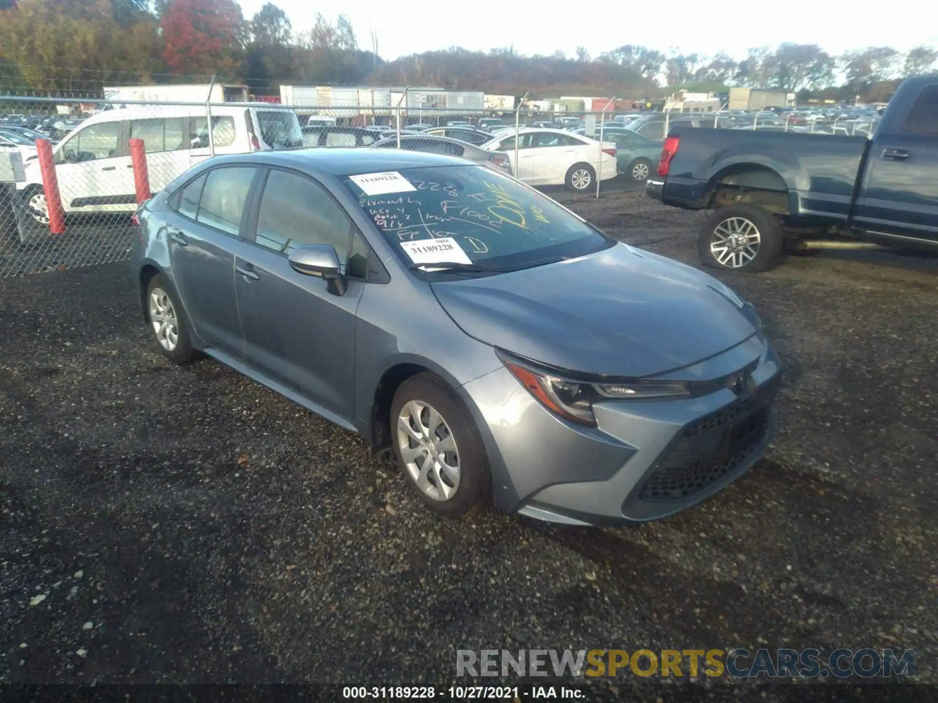 1 Photograph of a damaged car JTDEPRAE1LJ087762 TOYOTA COROLLA 2020