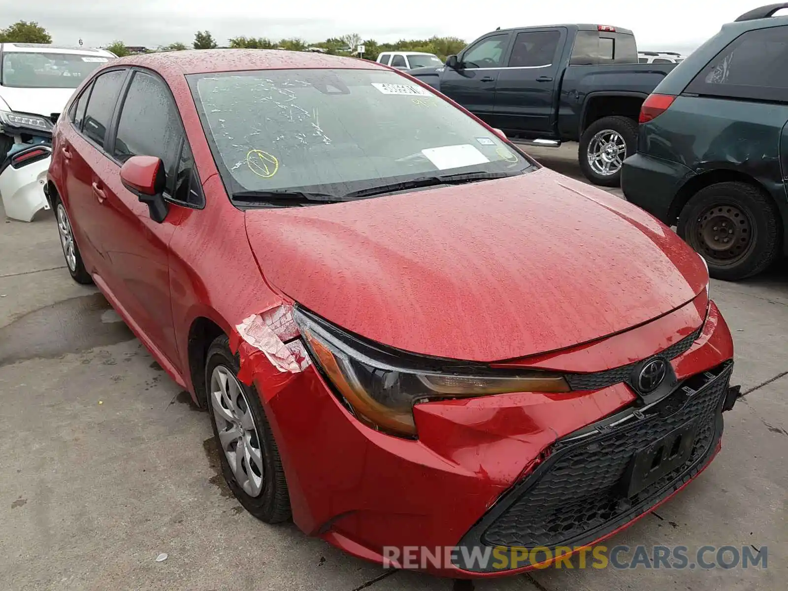 1 Photograph of a damaged car JTDEPRAE1LJ087793 TOYOTA COROLLA 2020