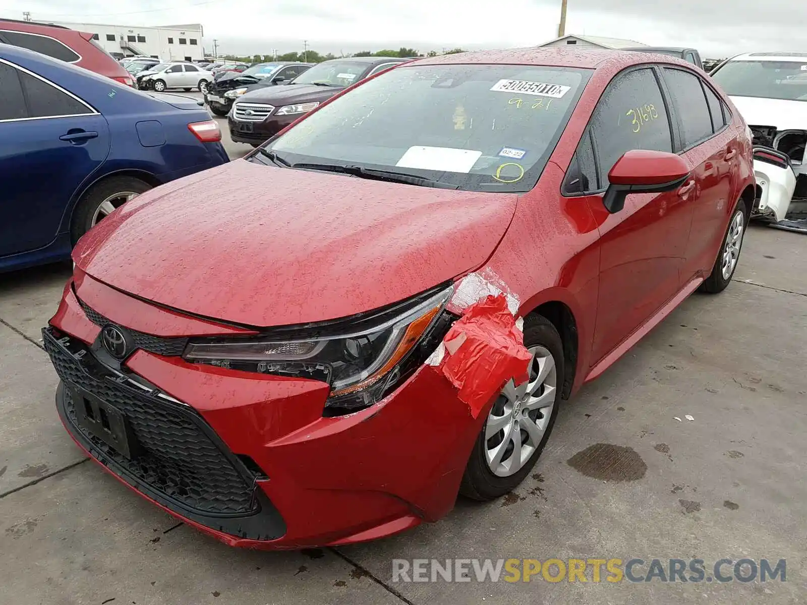 2 Photograph of a damaged car JTDEPRAE1LJ087793 TOYOTA COROLLA 2020