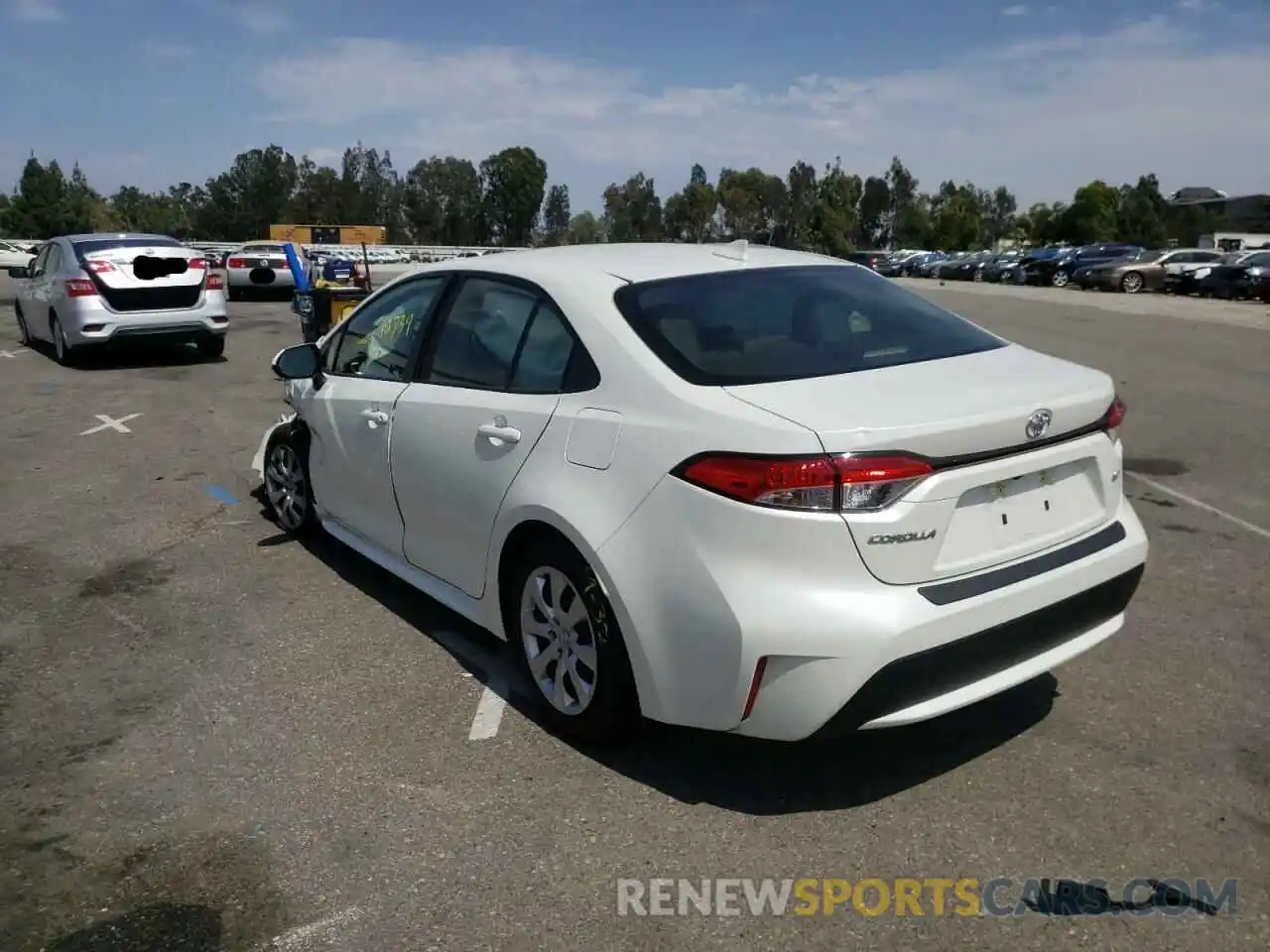 3 Photograph of a damaged car JTDEPRAE1LJ088975 TOYOTA COROLLA 2020