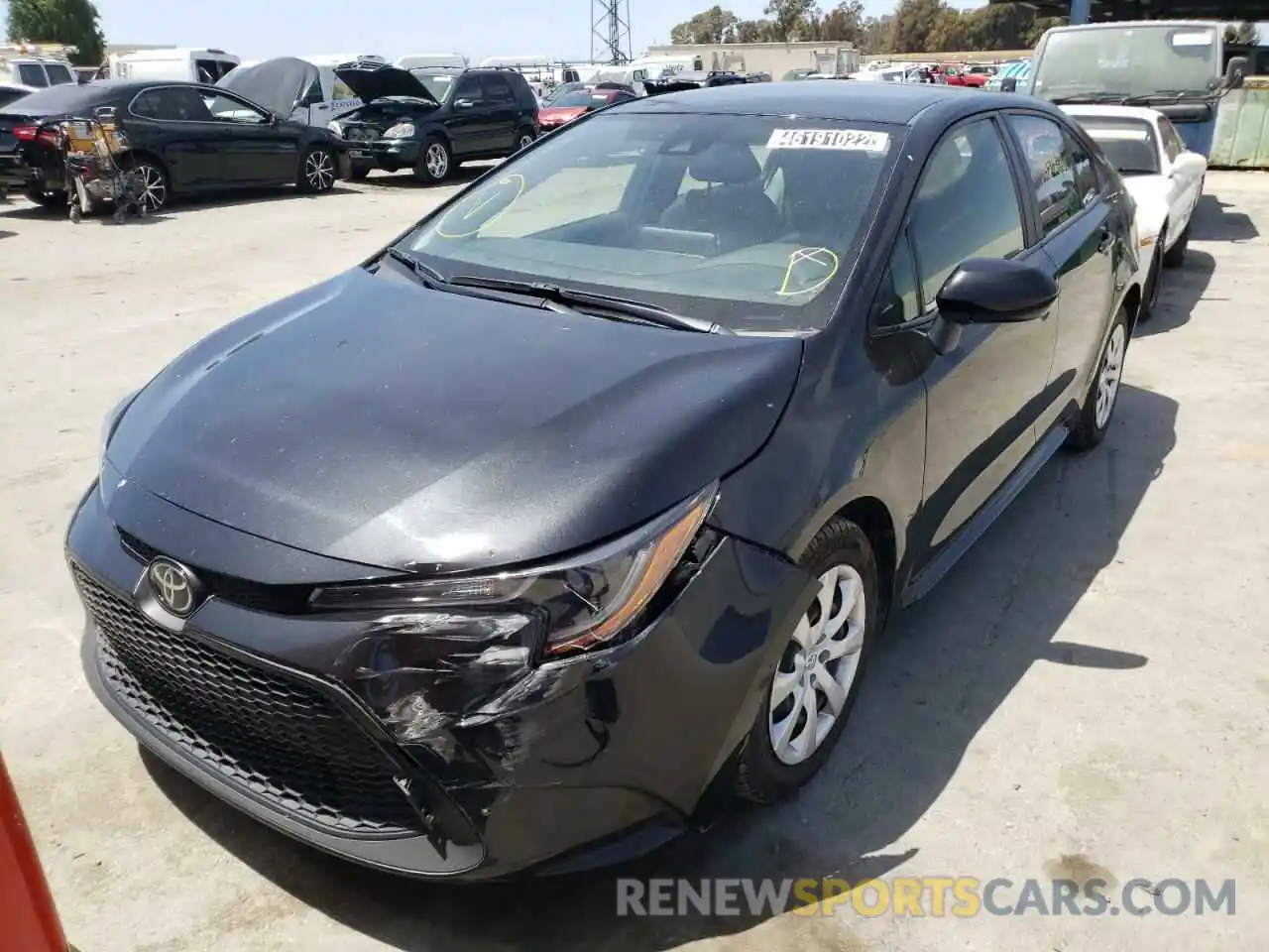 2 Photograph of a damaged car JTDEPRAE1LJ089544 TOYOTA COROLLA 2020