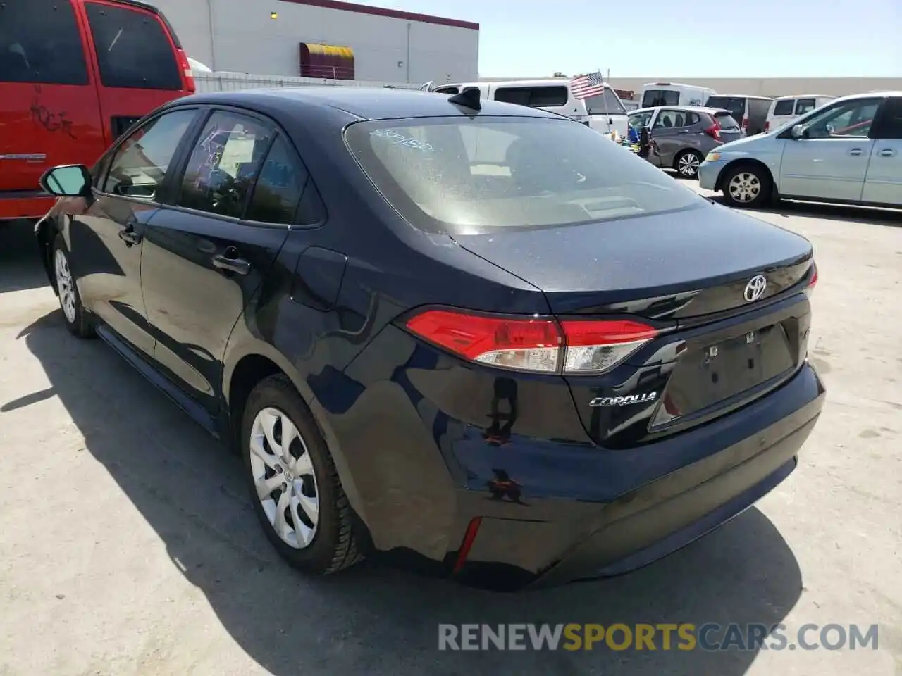 3 Photograph of a damaged car JTDEPRAE1LJ089544 TOYOTA COROLLA 2020