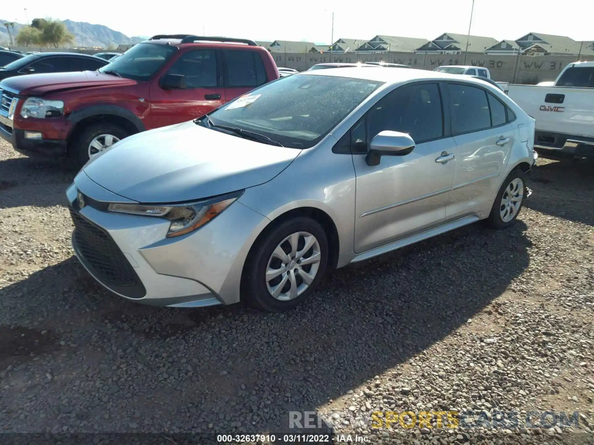 2 Photograph of a damaged car JTDEPRAE1LJ090189 TOYOTA COROLLA 2020