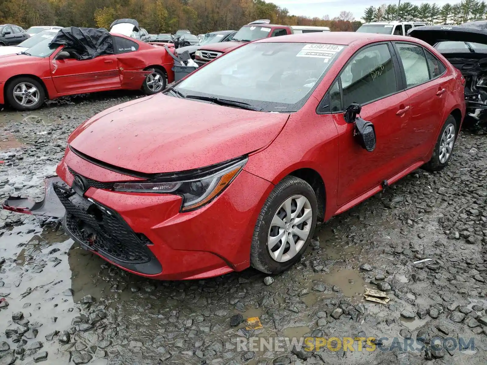 2 Photograph of a damaged car JTDEPRAE1LJ090368 TOYOTA COROLLA 2020