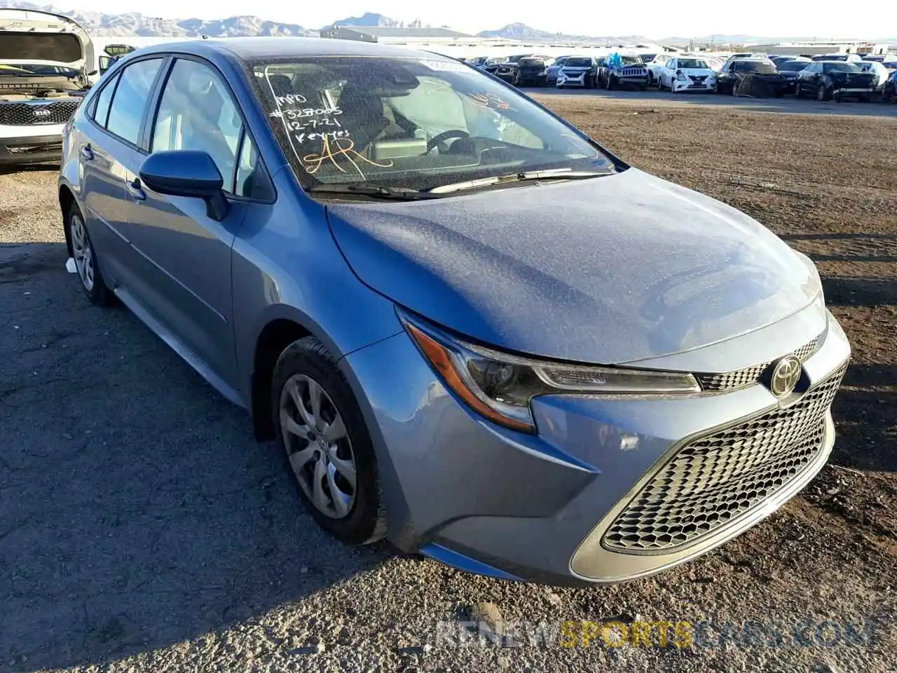 1 Photograph of a damaged car JTDEPRAE1LJ090564 TOYOTA COROLLA 2020