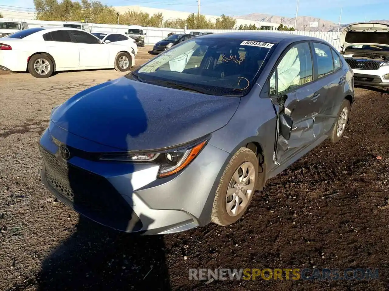 2 Photograph of a damaged car JTDEPRAE1LJ090564 TOYOTA COROLLA 2020