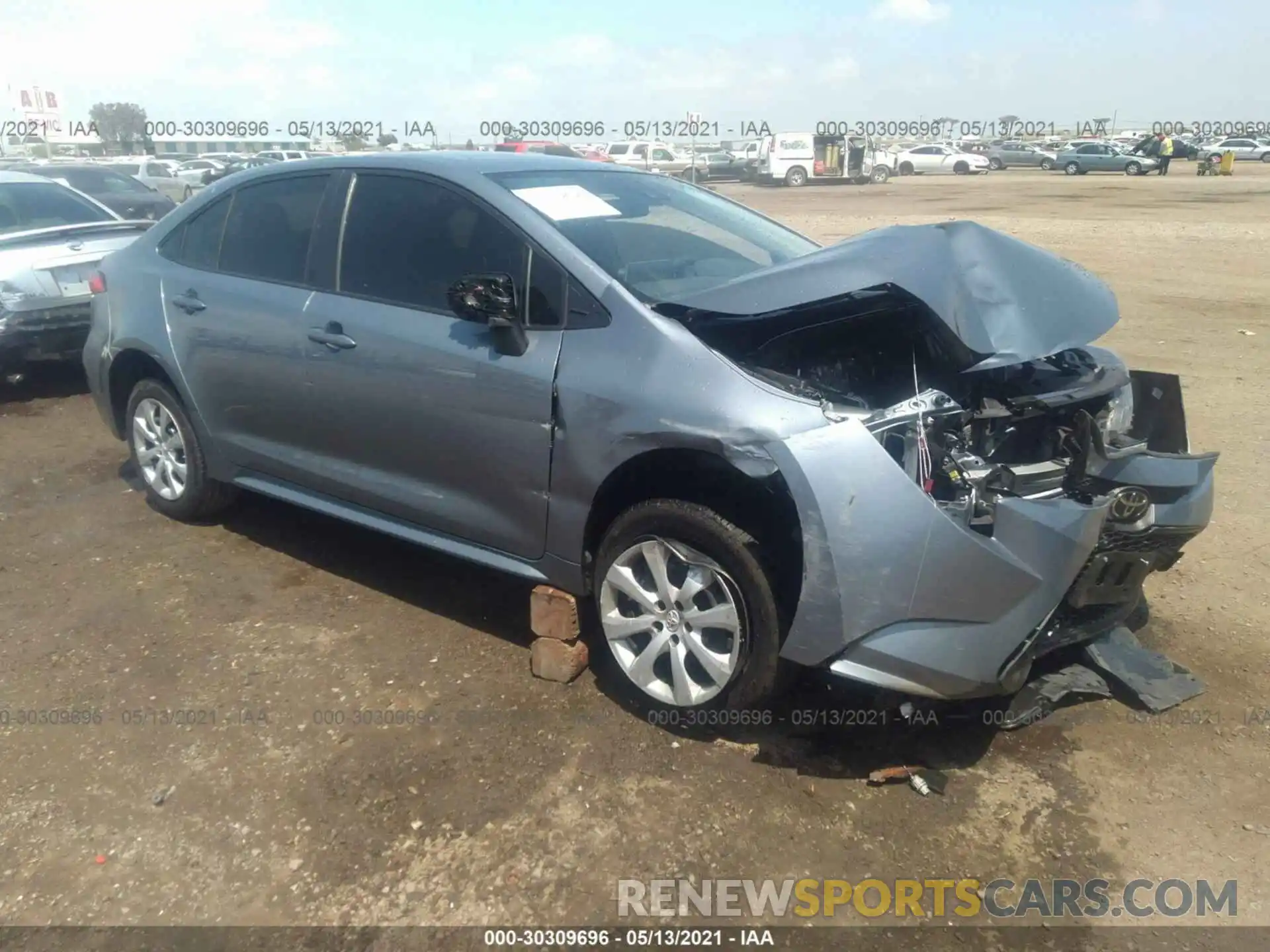 1 Photograph of a damaged car JTDEPRAE1LJ090693 TOYOTA COROLLA 2020