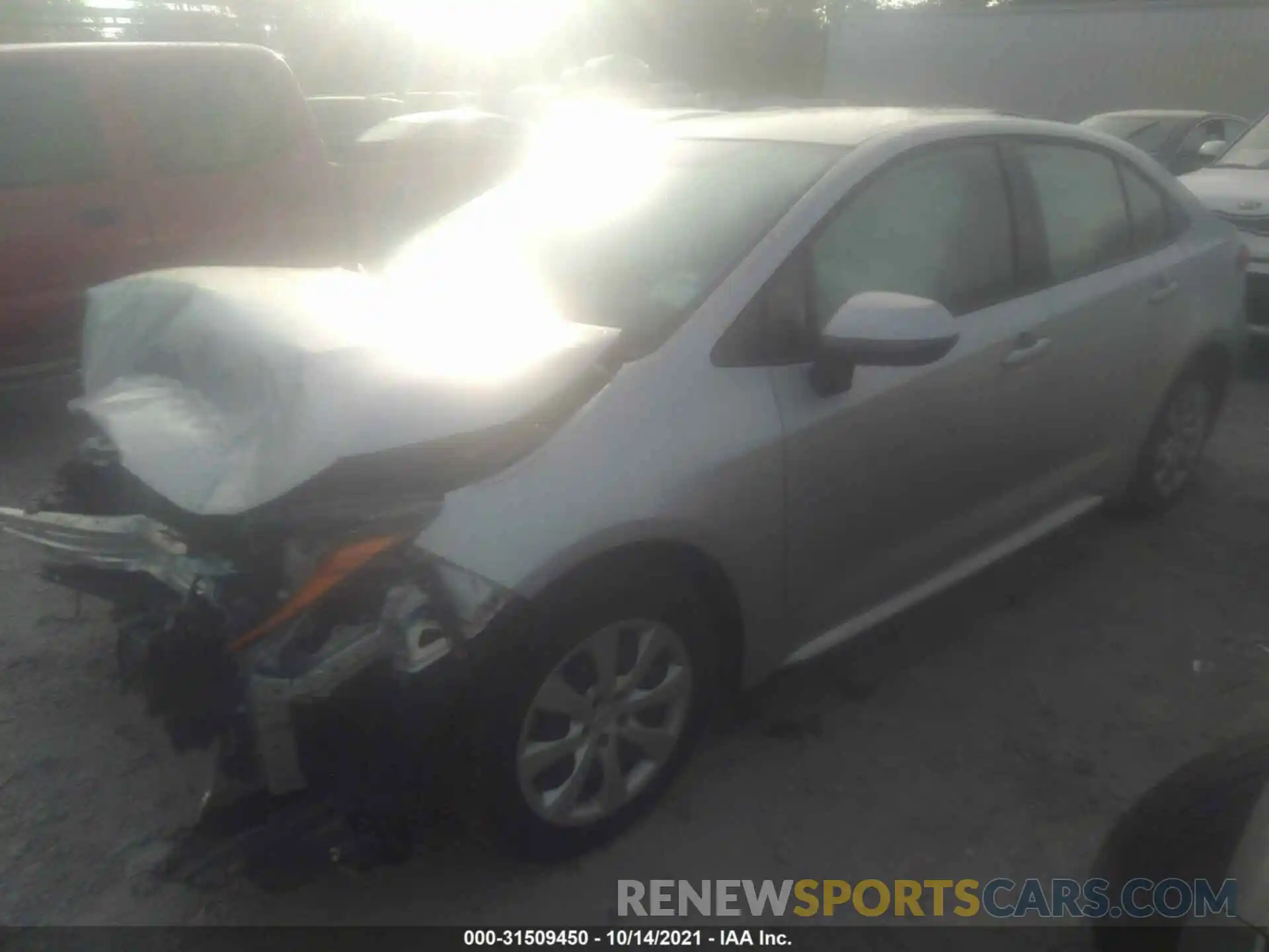 2 Photograph of a damaged car JTDEPRAE1LJ091150 TOYOTA COROLLA 2020