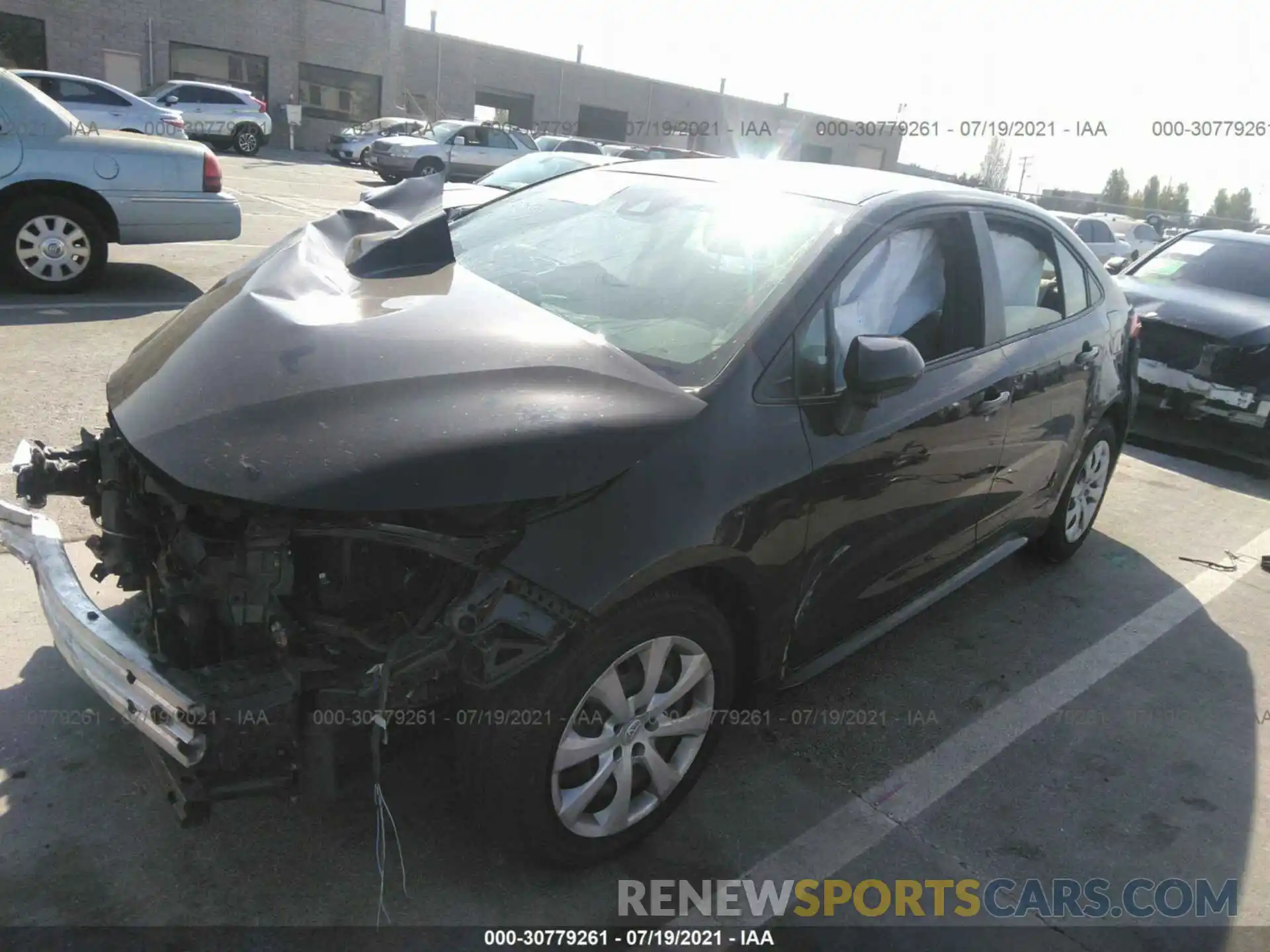 2 Photograph of a damaged car JTDEPRAE1LJ091455 TOYOTA COROLLA 2020