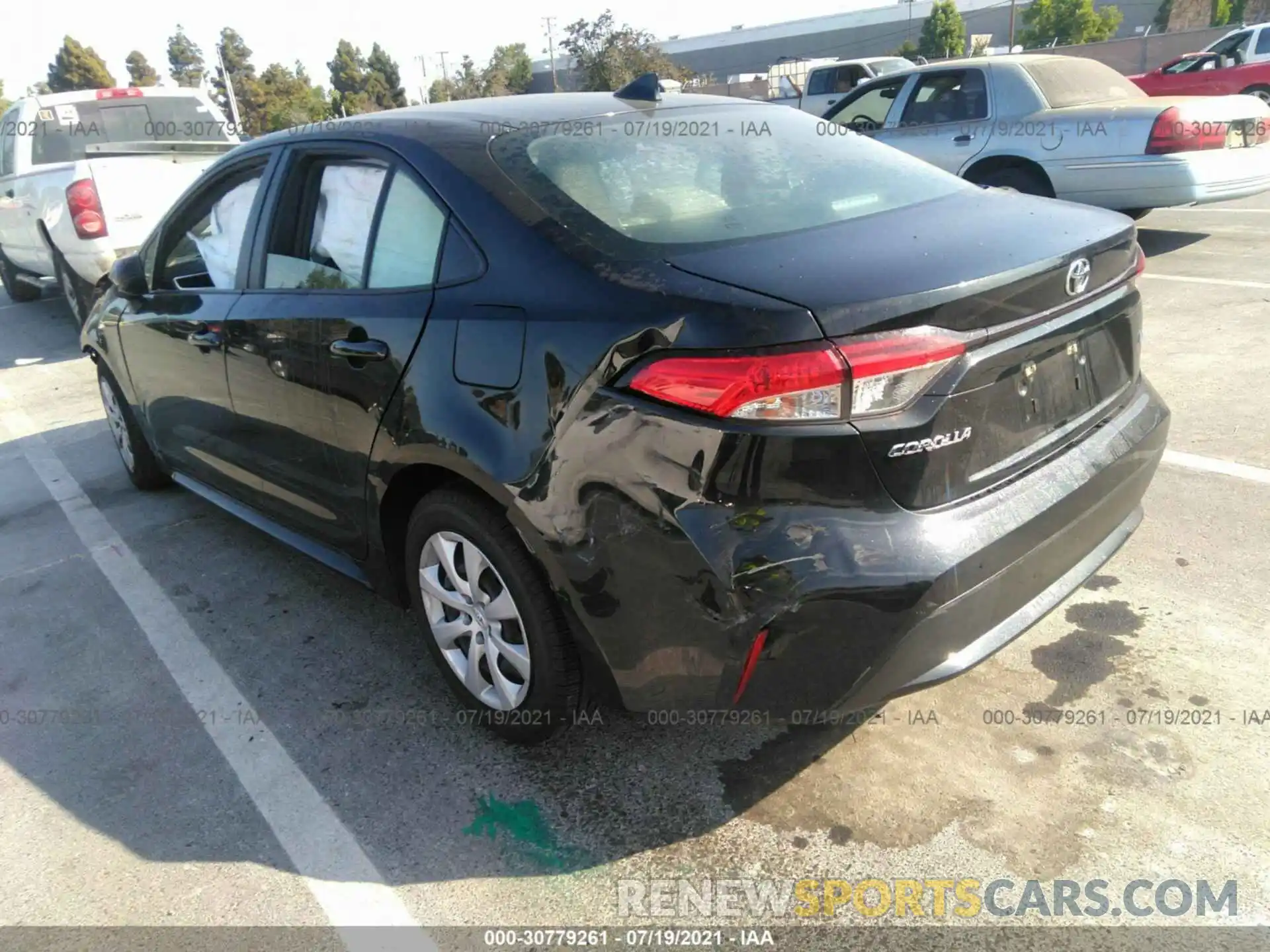 3 Photograph of a damaged car JTDEPRAE1LJ091455 TOYOTA COROLLA 2020