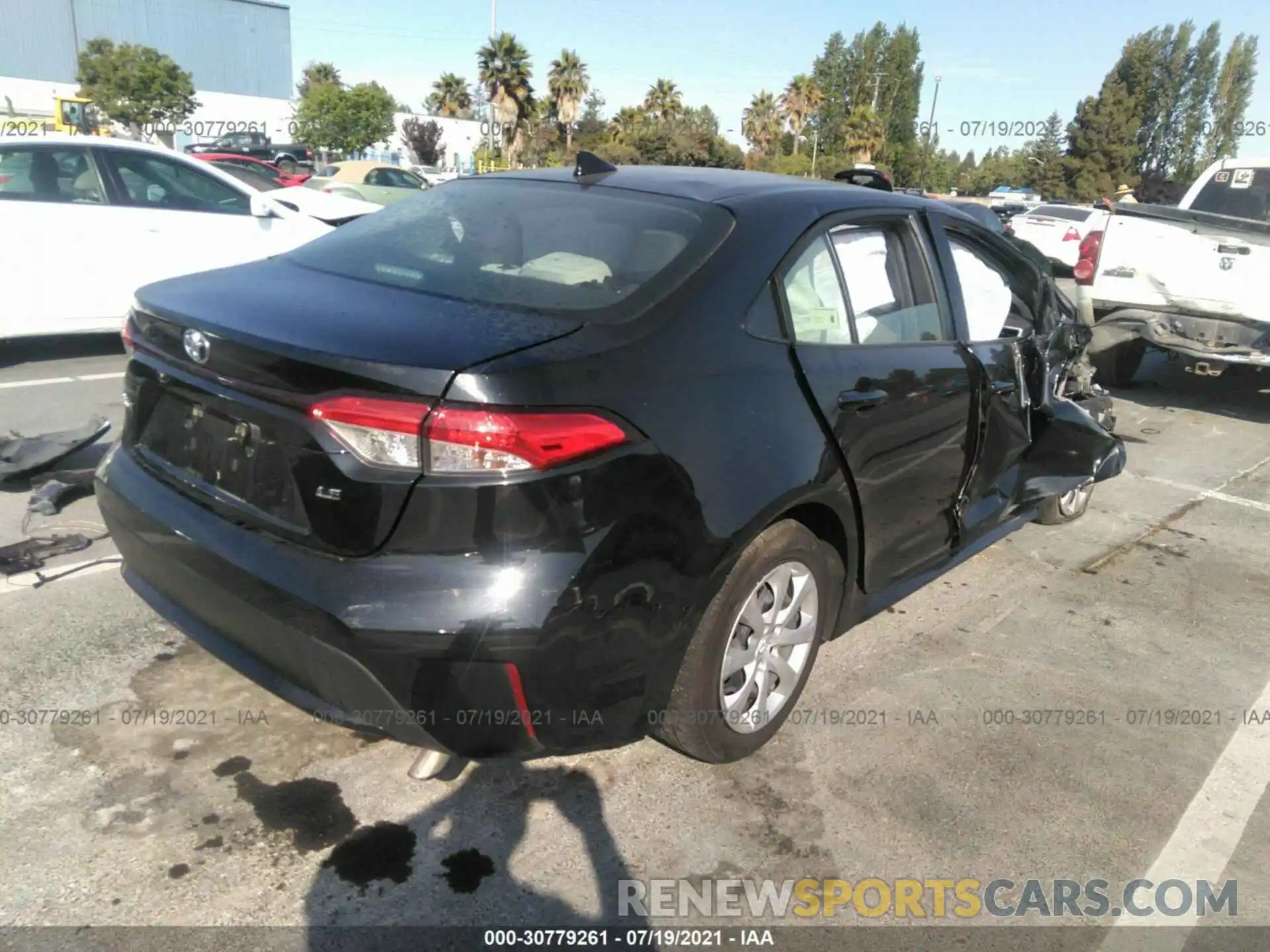 4 Photograph of a damaged car JTDEPRAE1LJ091455 TOYOTA COROLLA 2020