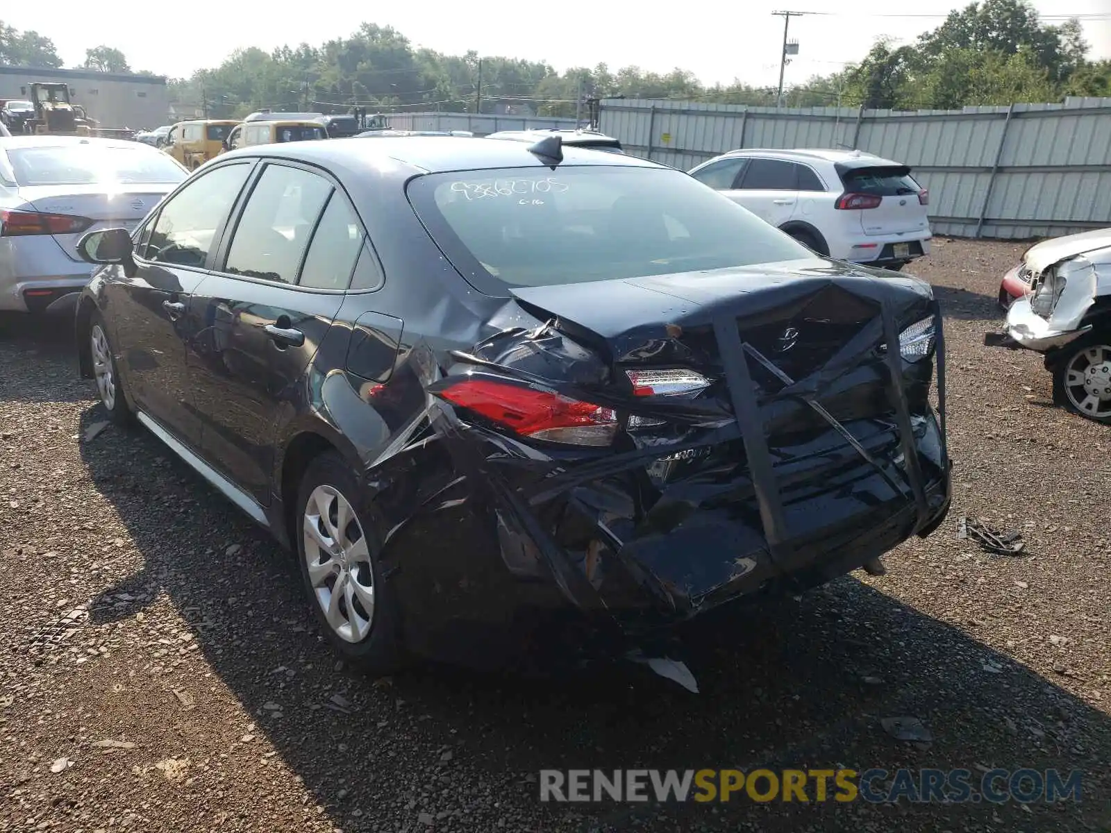 3 Photograph of a damaged car JTDEPRAE1LJ092444 TOYOTA COROLLA 2020