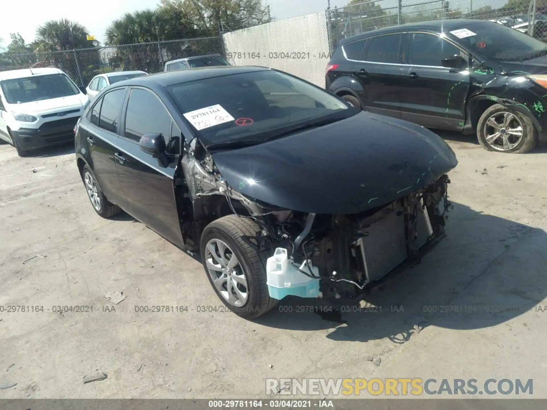 1 Photograph of a damaged car JTDEPRAE1LJ092640 TOYOTA COROLLA 2020